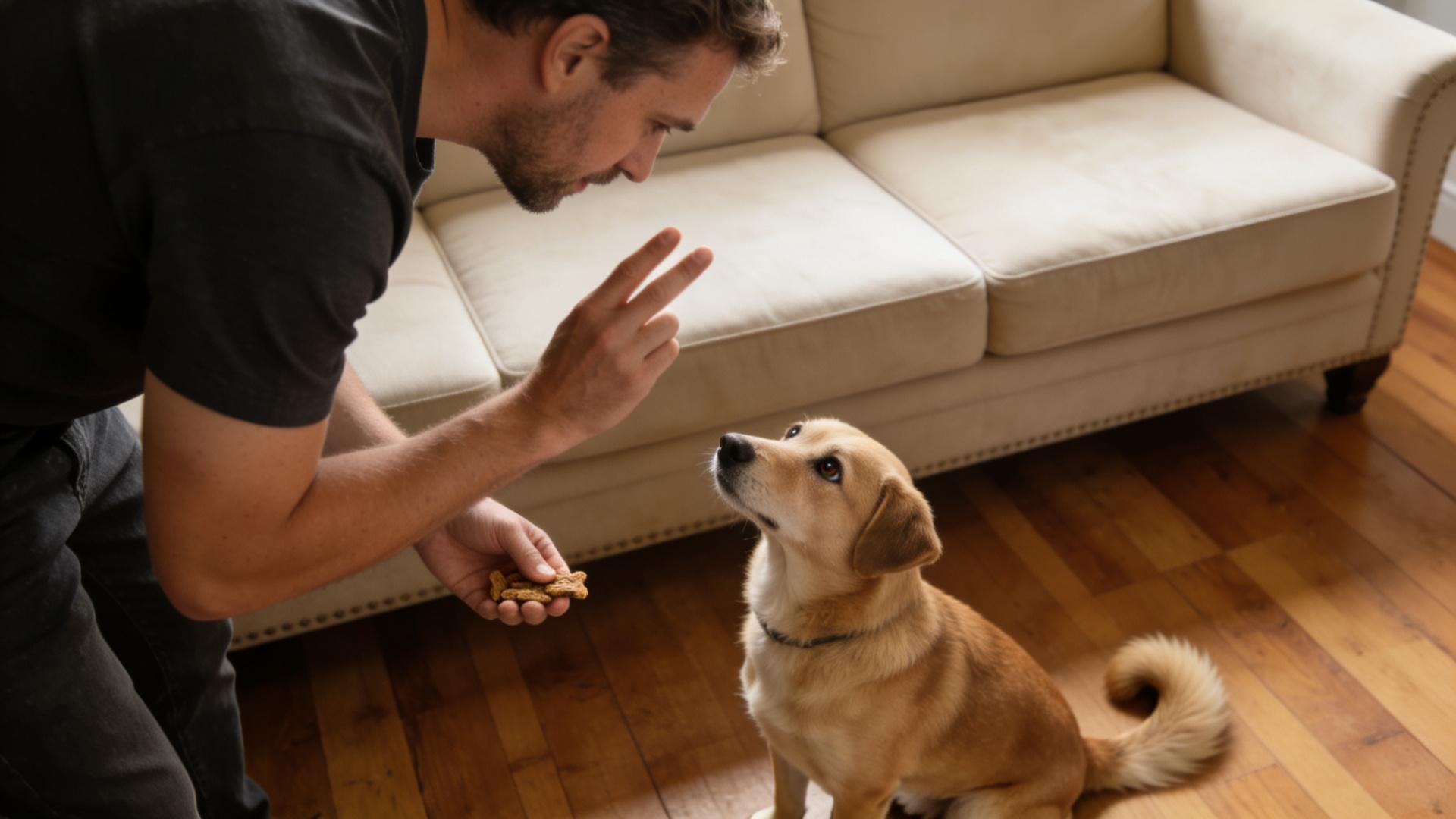 Automatic Sit: Train your dog to automatically sit when its owner stops.