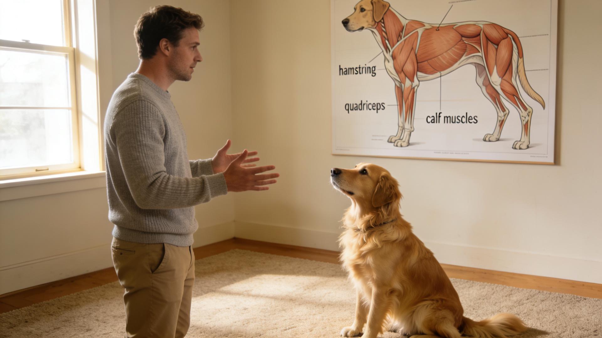 Backward walking training: Developing a dog's hind leg muscles and spatial awareness