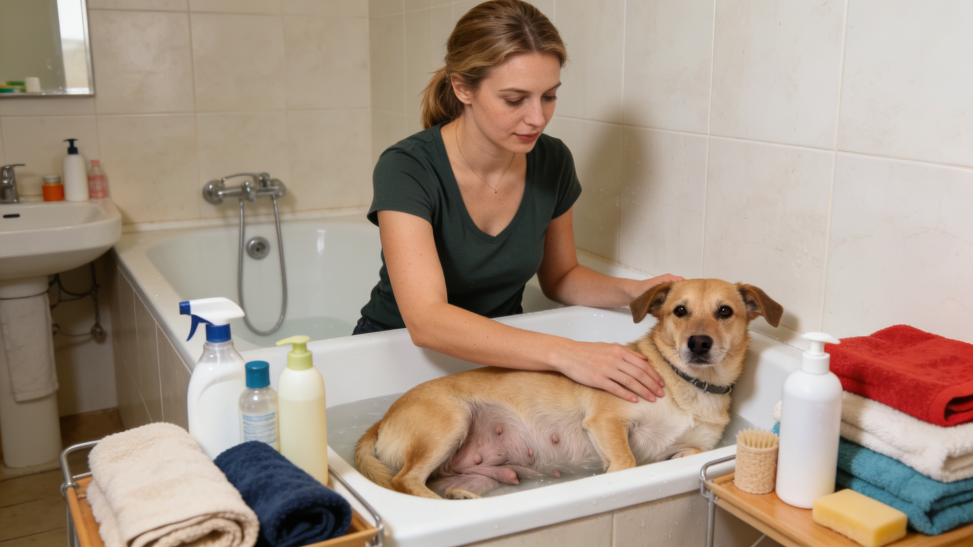 Bathing and grooming taboos for pregnant dogs: Reduce stress and abdominal pressure