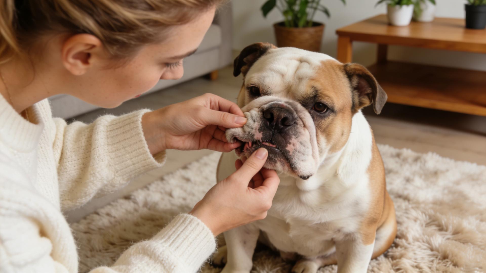 Canine lip fold inflammation care: Cleaning the crevices of brachynose and breeds with large lip folds
