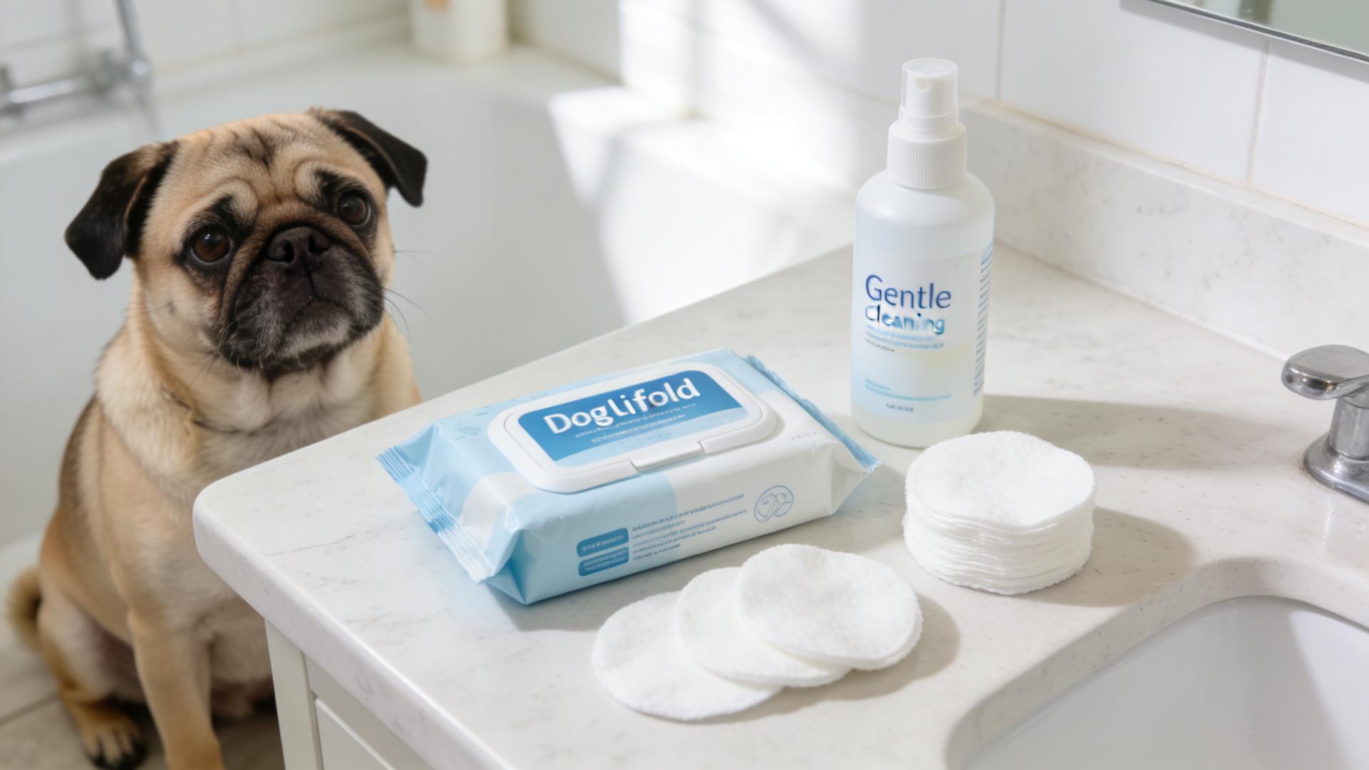 Canine lip fold inflammation care: Cleaning the crevices of brachynose and breeds with large lip folds