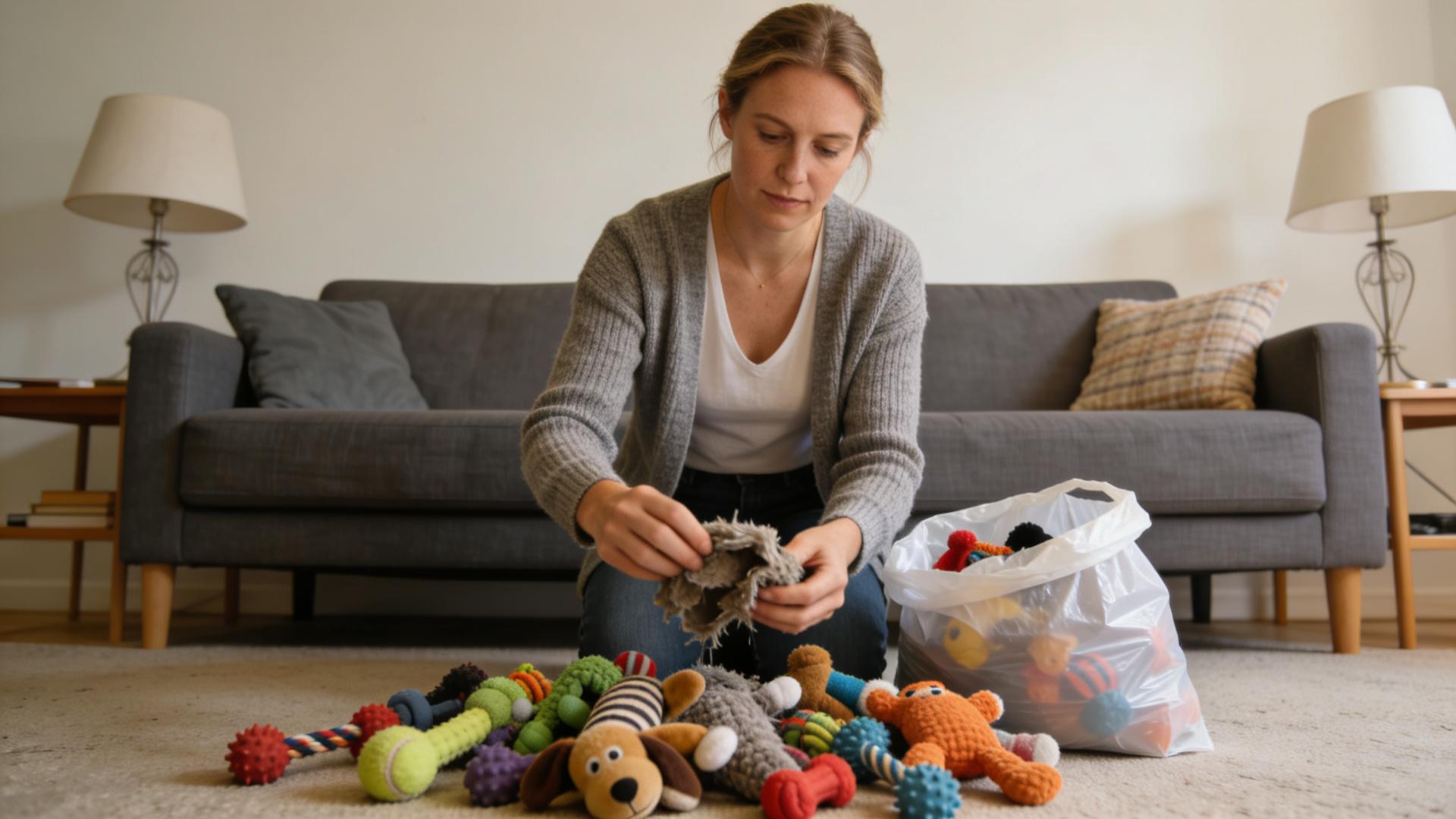 Cleaning and discarding standards for dog toys: Don't let crumbs clog your intestines.
