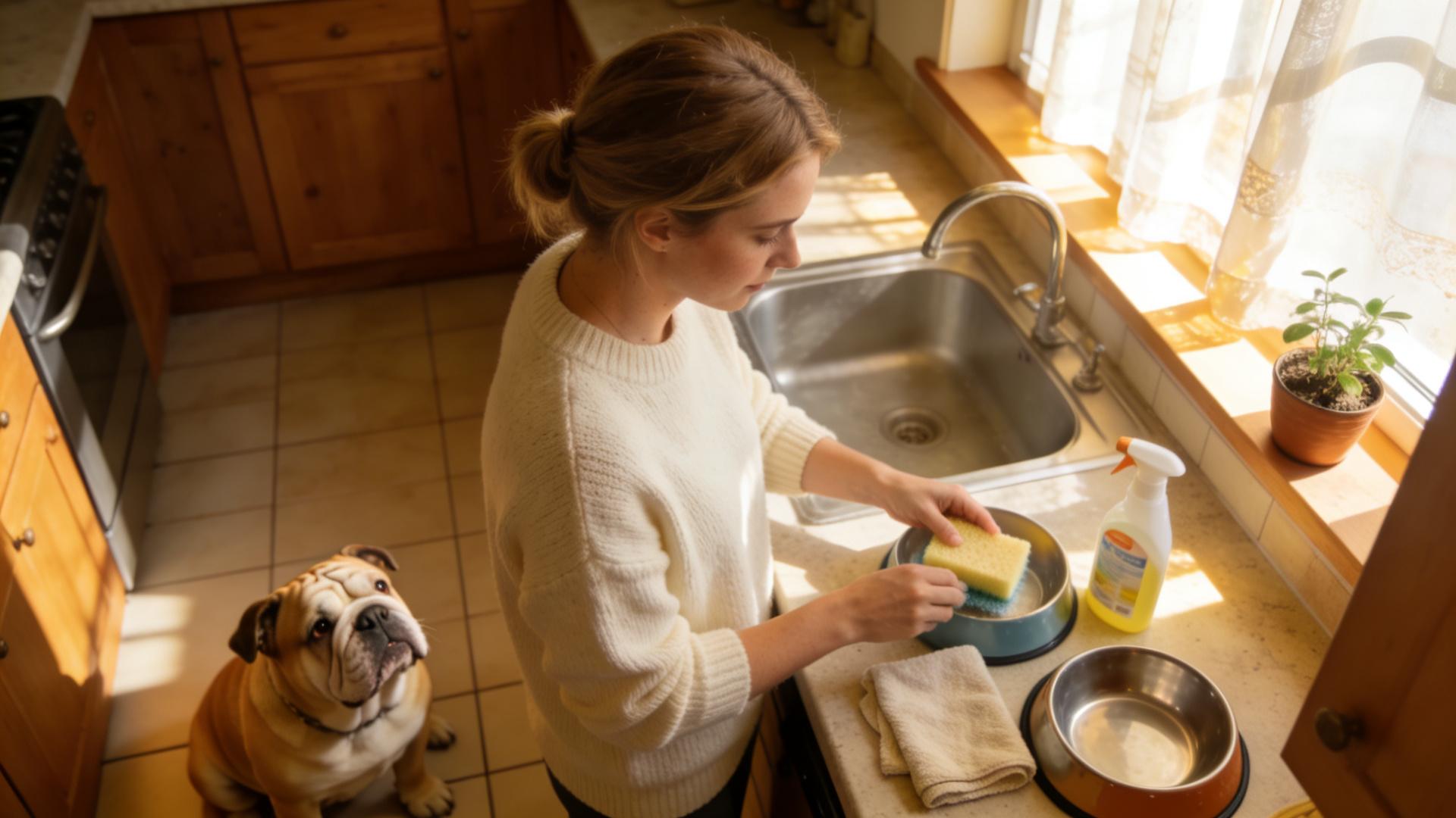 Cleaning biofilm from dog food and water bowls: Prevent bacteria from entering through the mouth