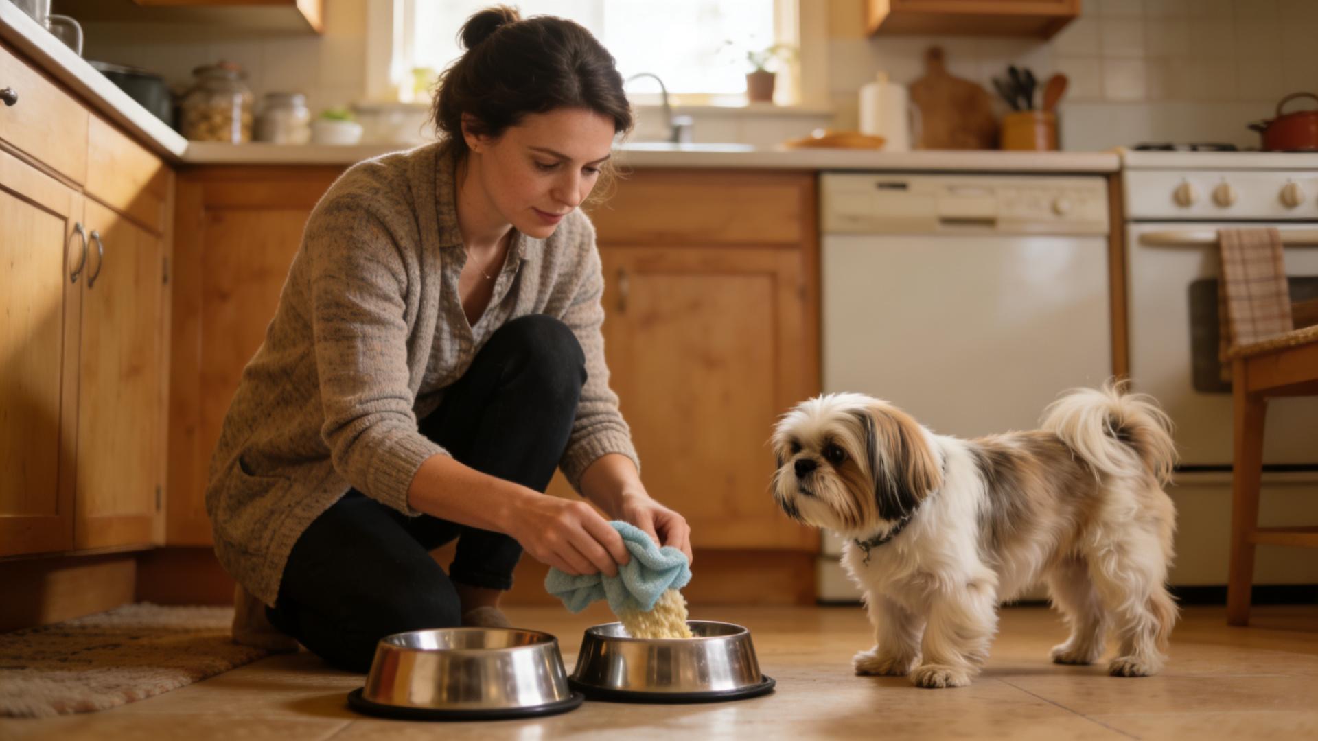 Cleaning biofilm from dog food and water bowls: Prevent bacteria from entering through the mouth