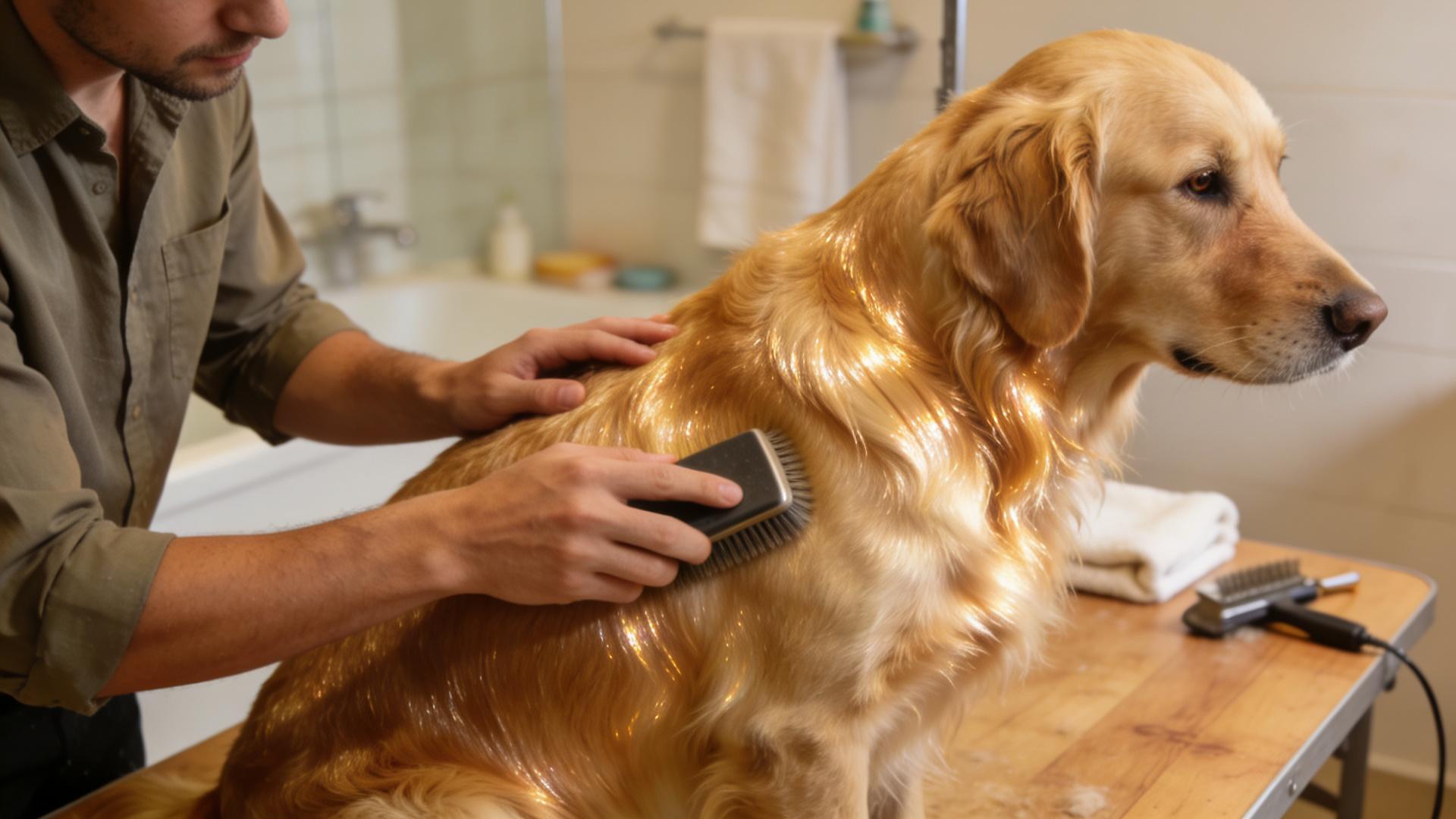 DIY Dog Spa: Soothe skin and enhance coat shine with essential oils and sea salt.
