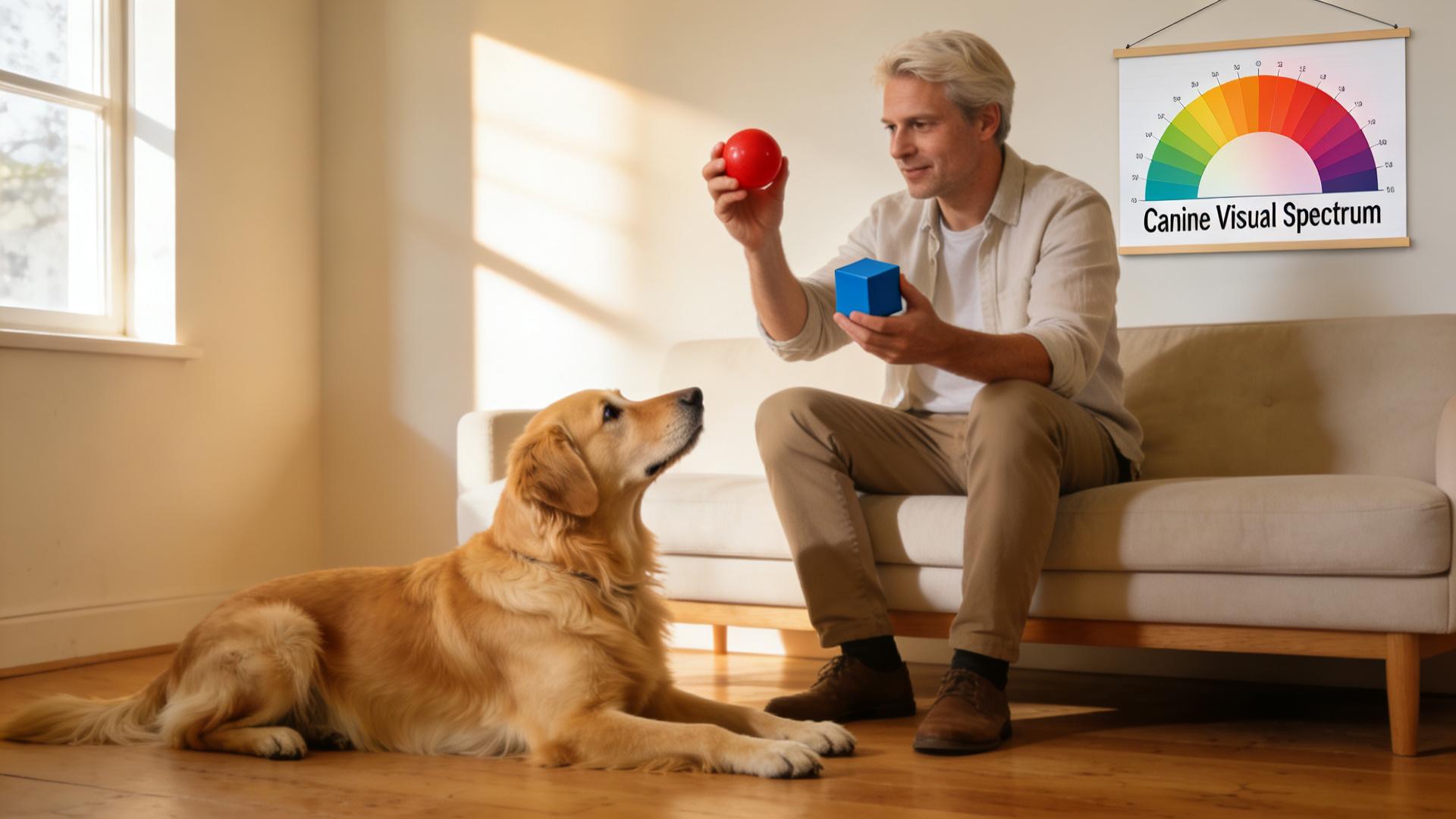 Dog logic development: Teach it to distinguish between red, yellow, and blue colors