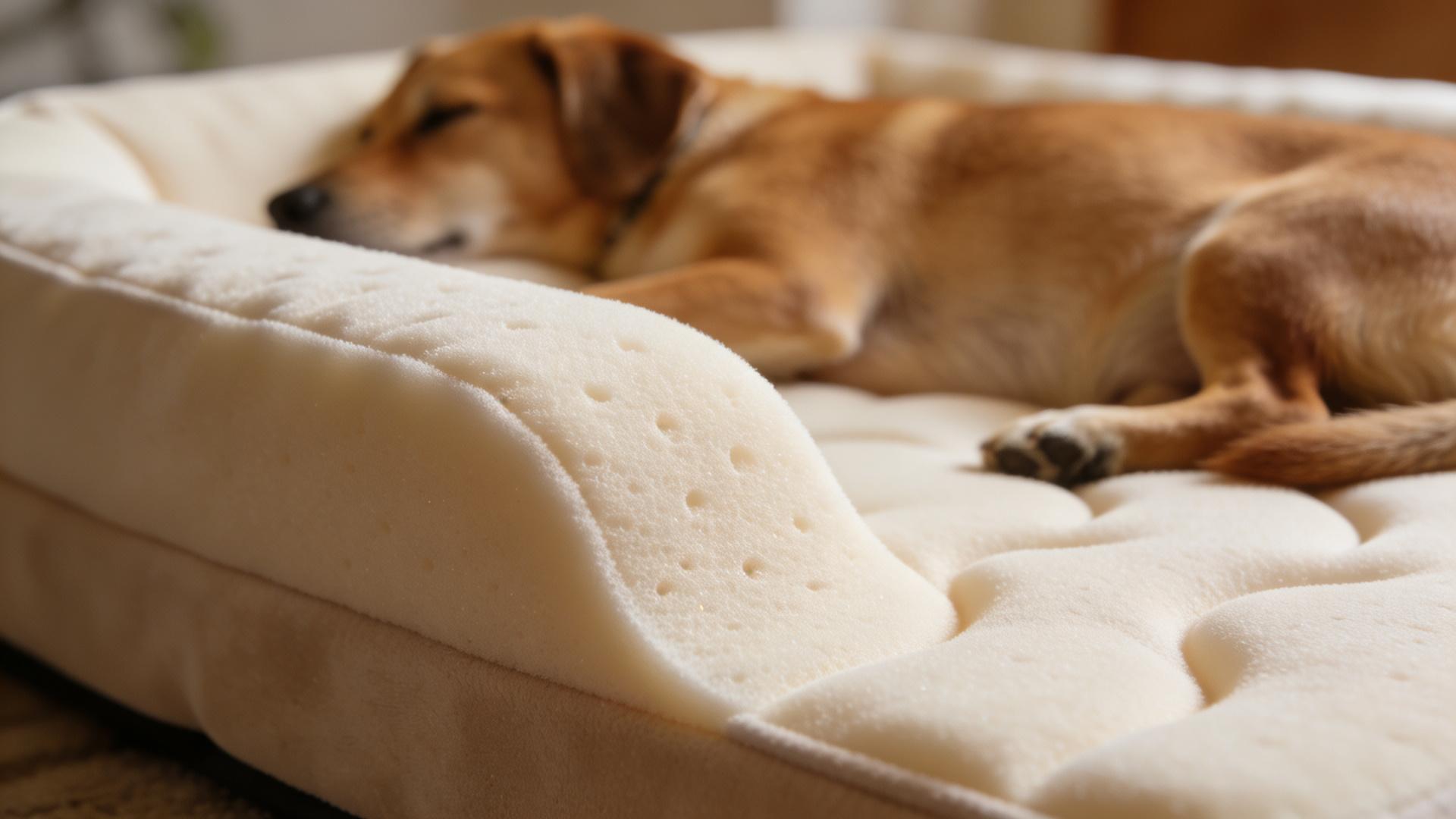 Dog sleeping position and bone health: How to choose a memory foam mattress with proper support