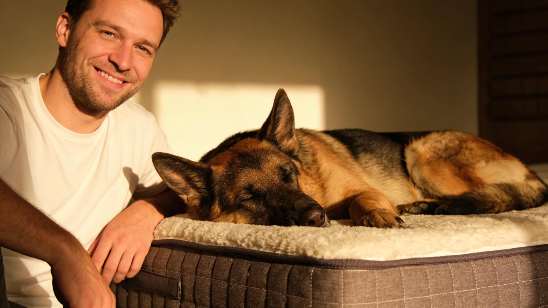 Dog sleeping position and bone health: How to choose a memory foam mattress with proper support