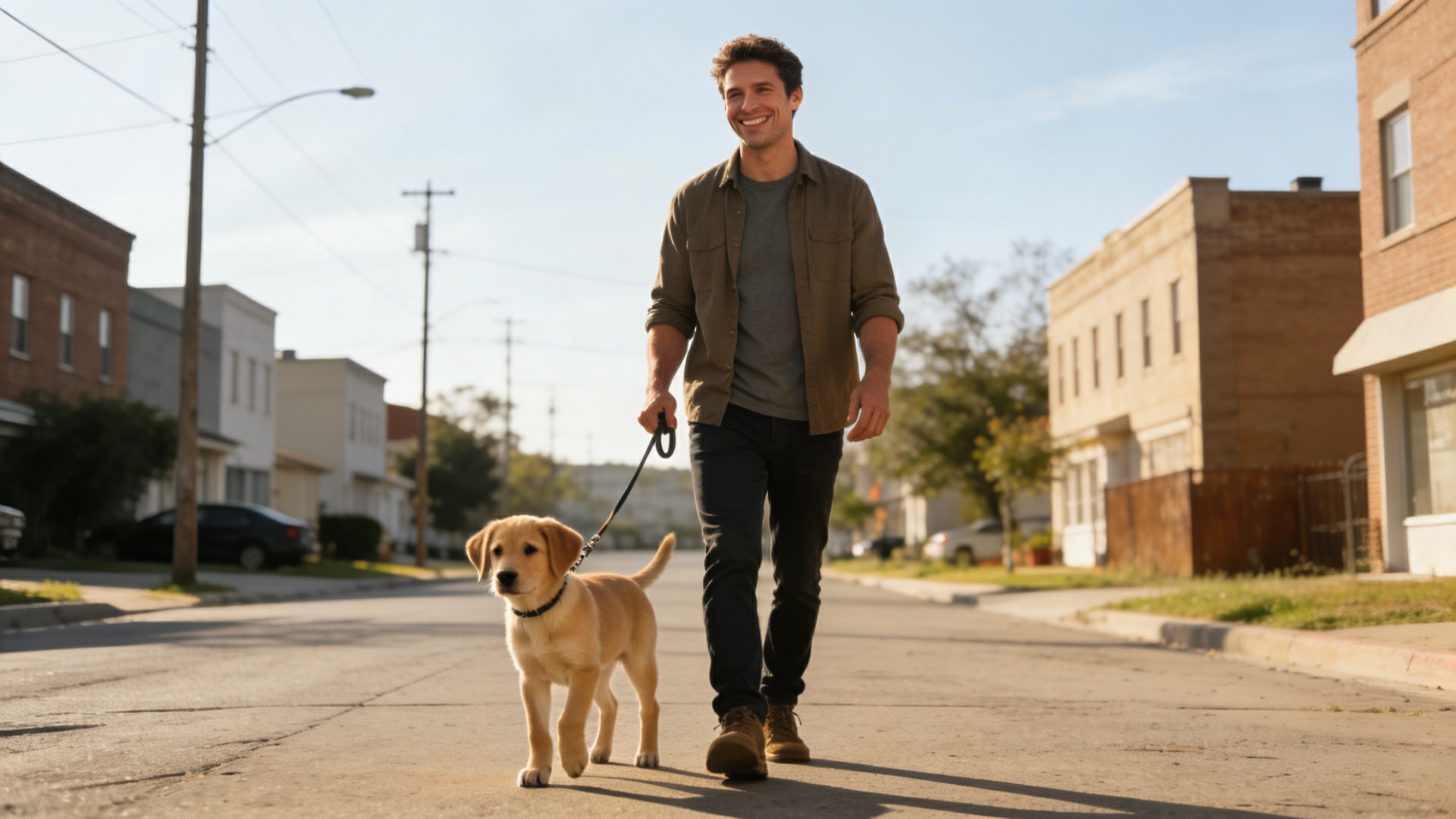 Early stages of leashing puppies: the nascent phase of saying goodbye to 