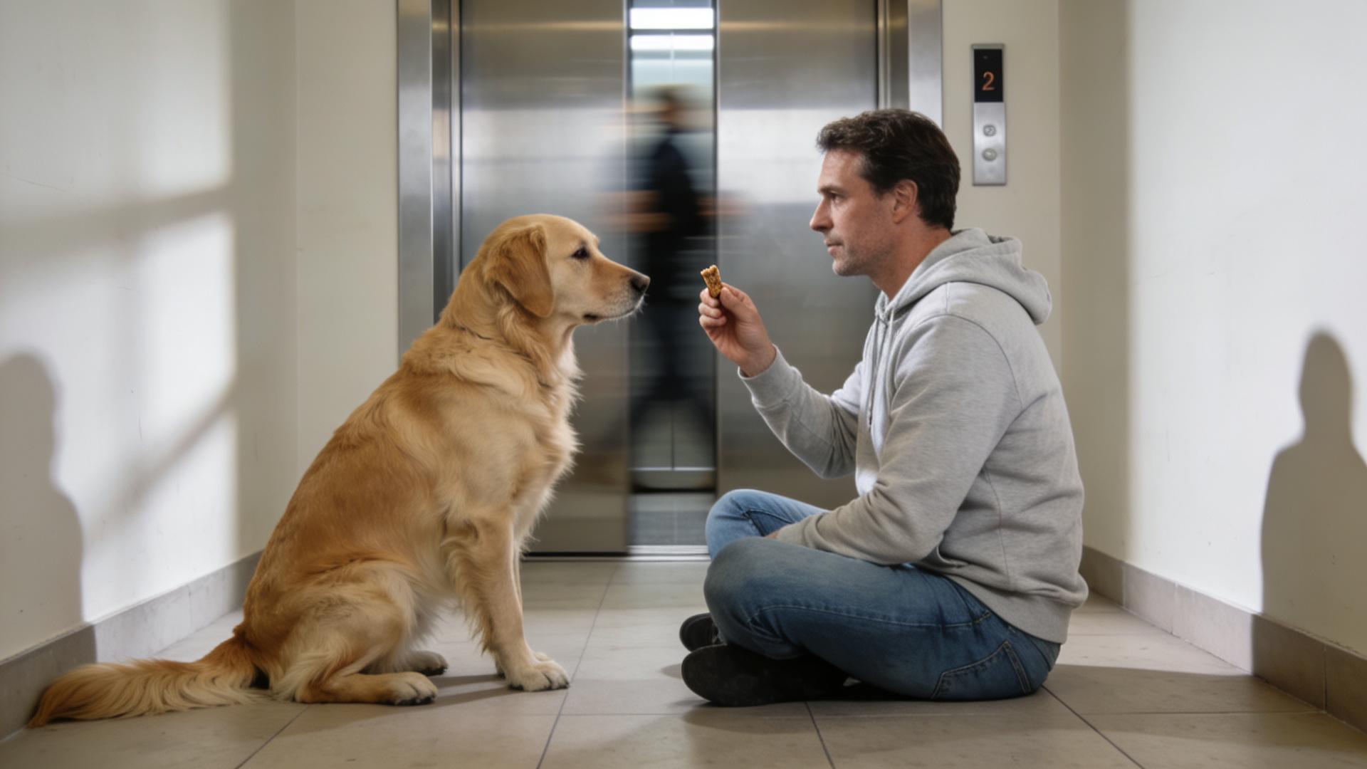 Elevator etiquette training: Calm control when entering confined spaces