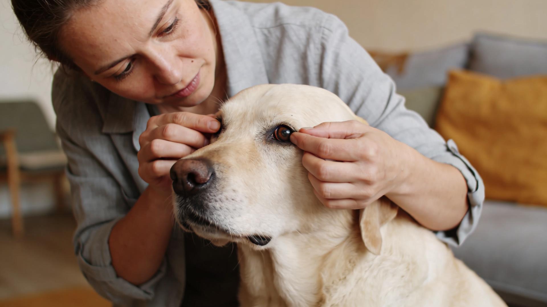 Eye hygiene for dogs with declining vision: reducing infection and protecting residual vision.