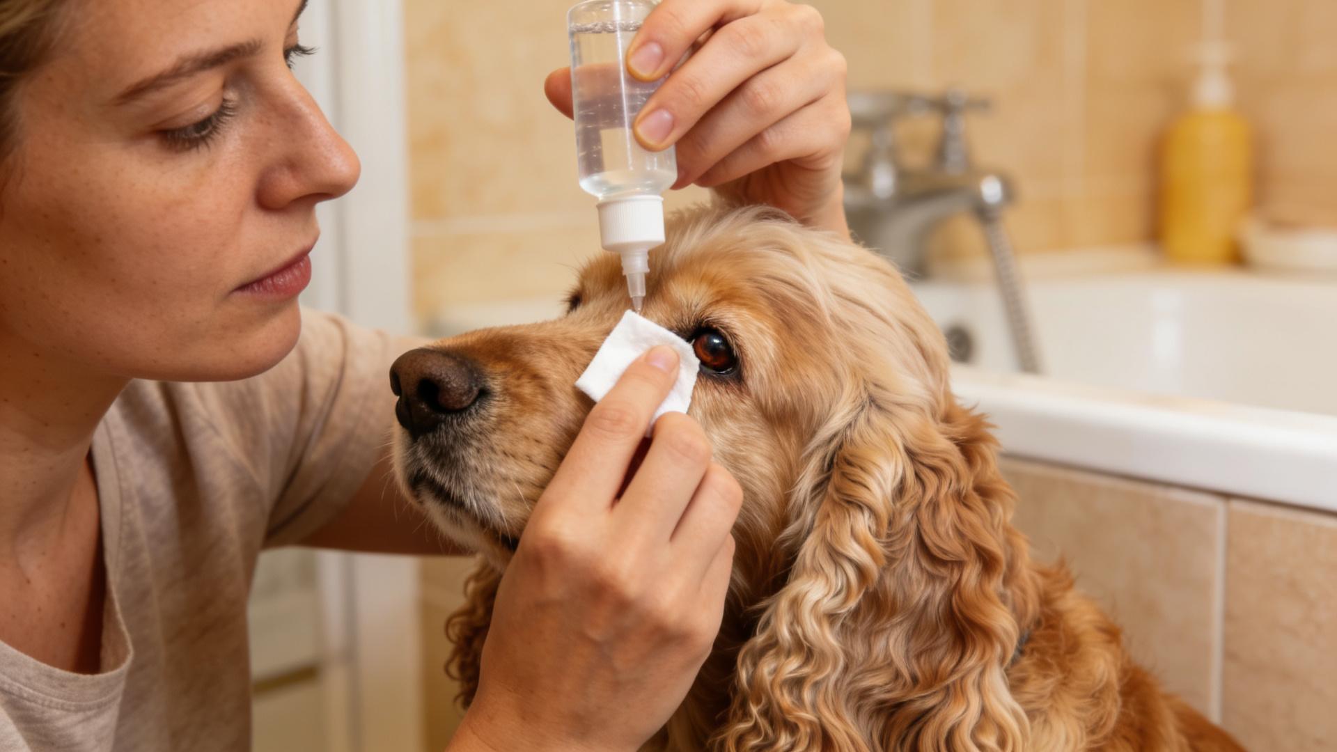 Eye hygiene for dogs with declining vision: reducing infection and protecting residual vision.