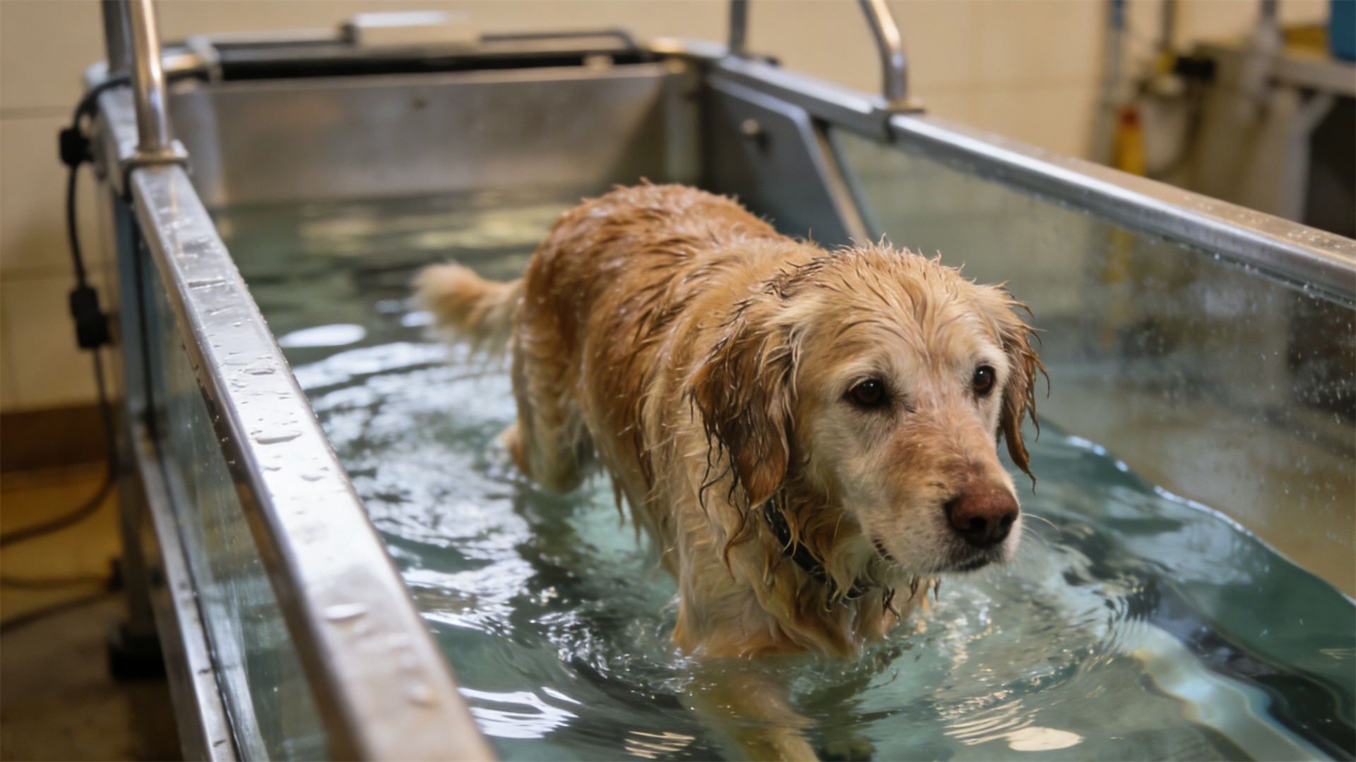 Gentle exercise: Indoor water treadmill rehabilitation program suitable for senior dogs