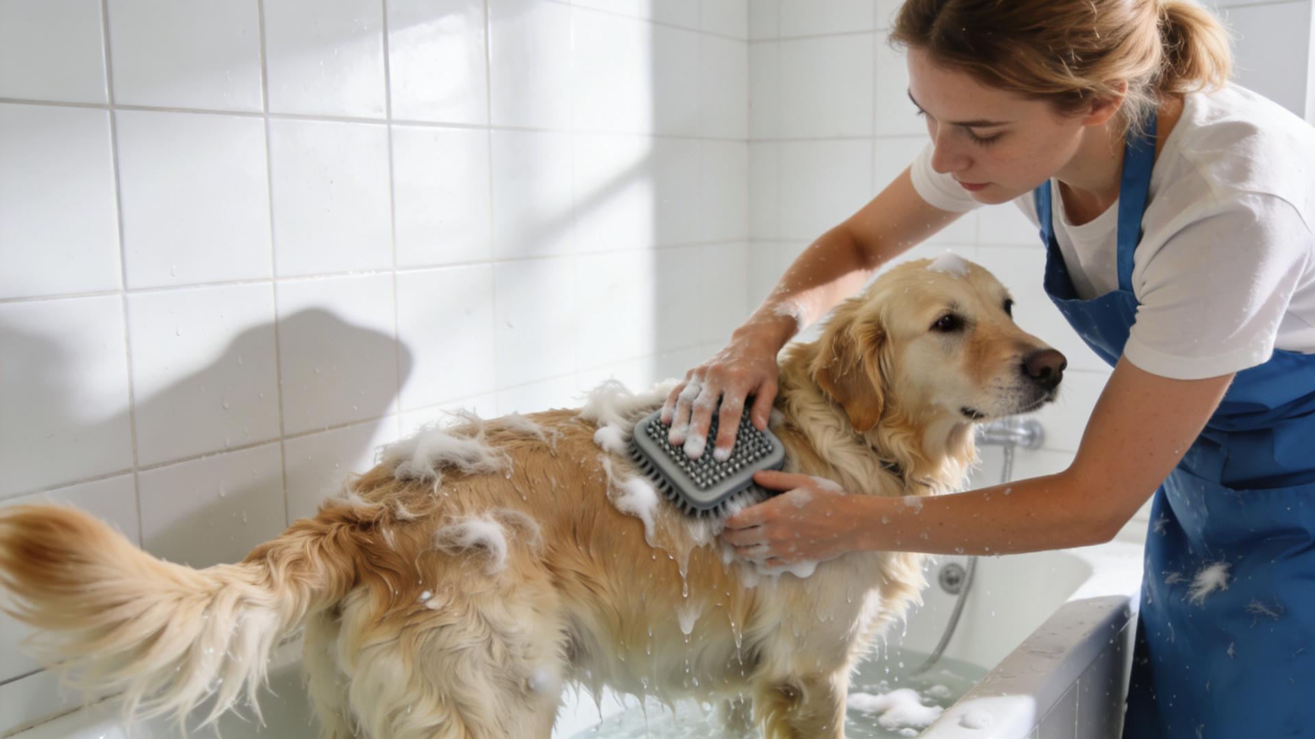 Grooming strategies for dogs during shedding season: How to effectively remove dead hair and down.