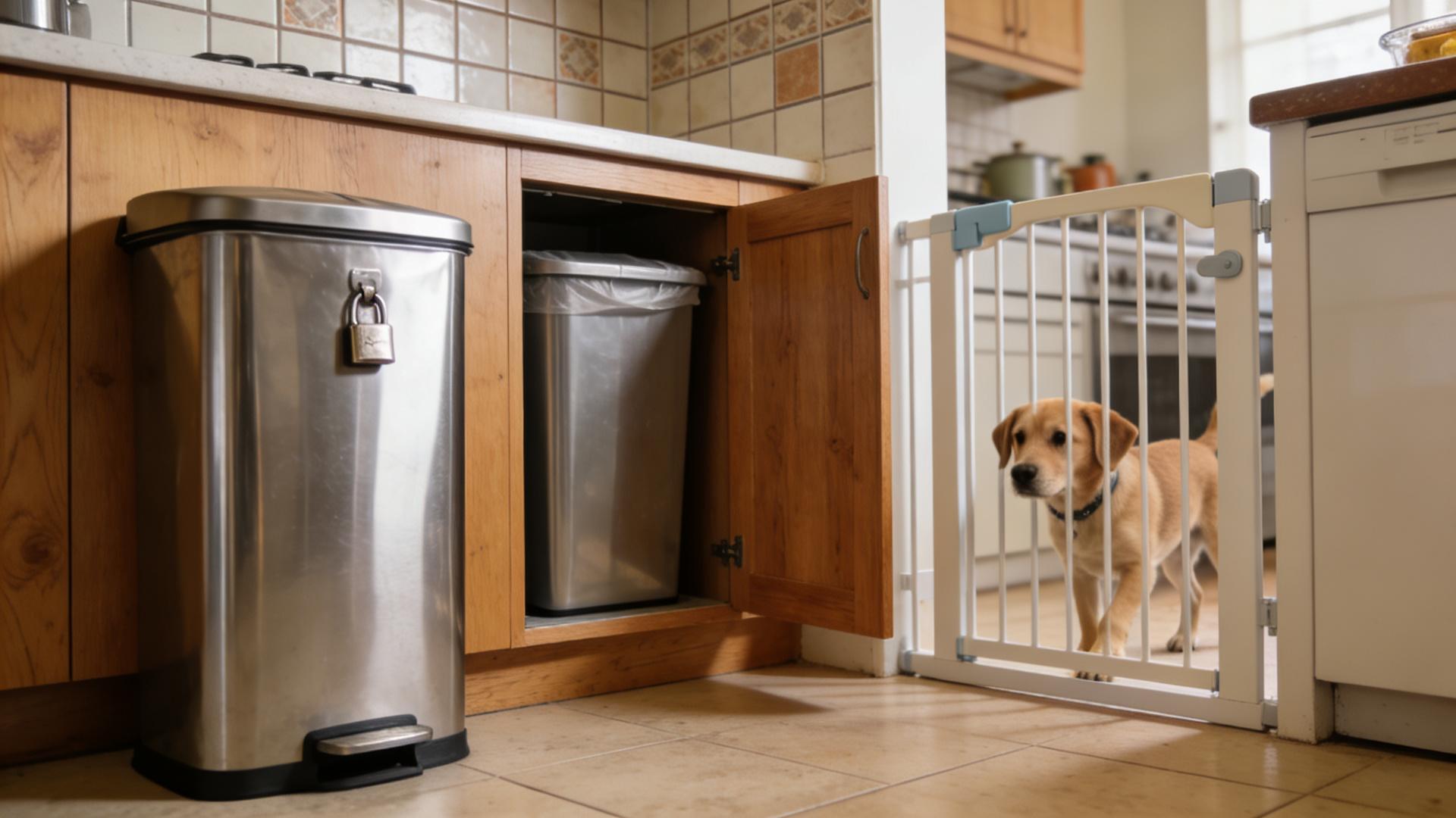 Habitual rummagerer in trash cans: How to correct this behavior through environmental setup and aversion therapy