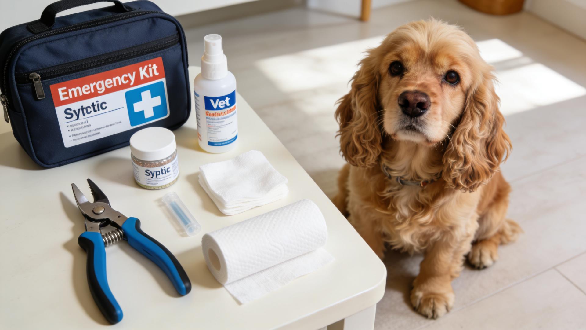 Home emergency treatment for split dog nails: Trimming and disinfection procedures