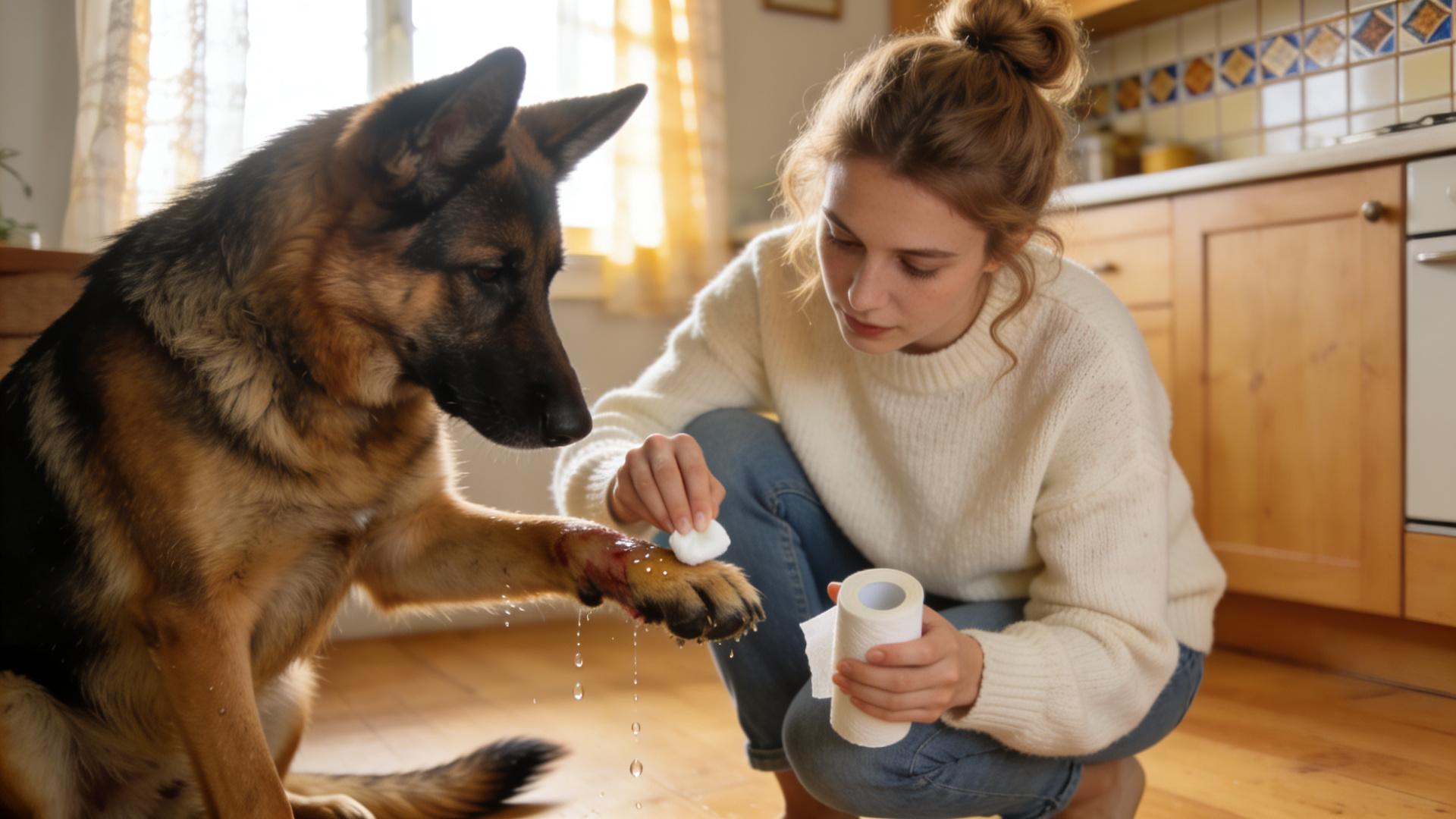 Home emergency treatment for split dog nails: Trimming and disinfection procedures
