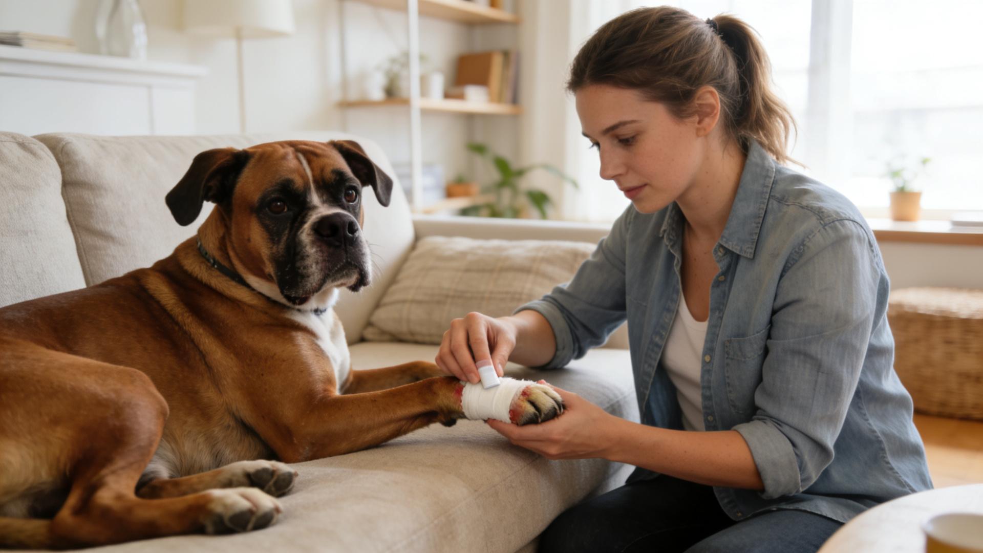 Home emergency treatment for split dog nails: Trimming and disinfection procedures