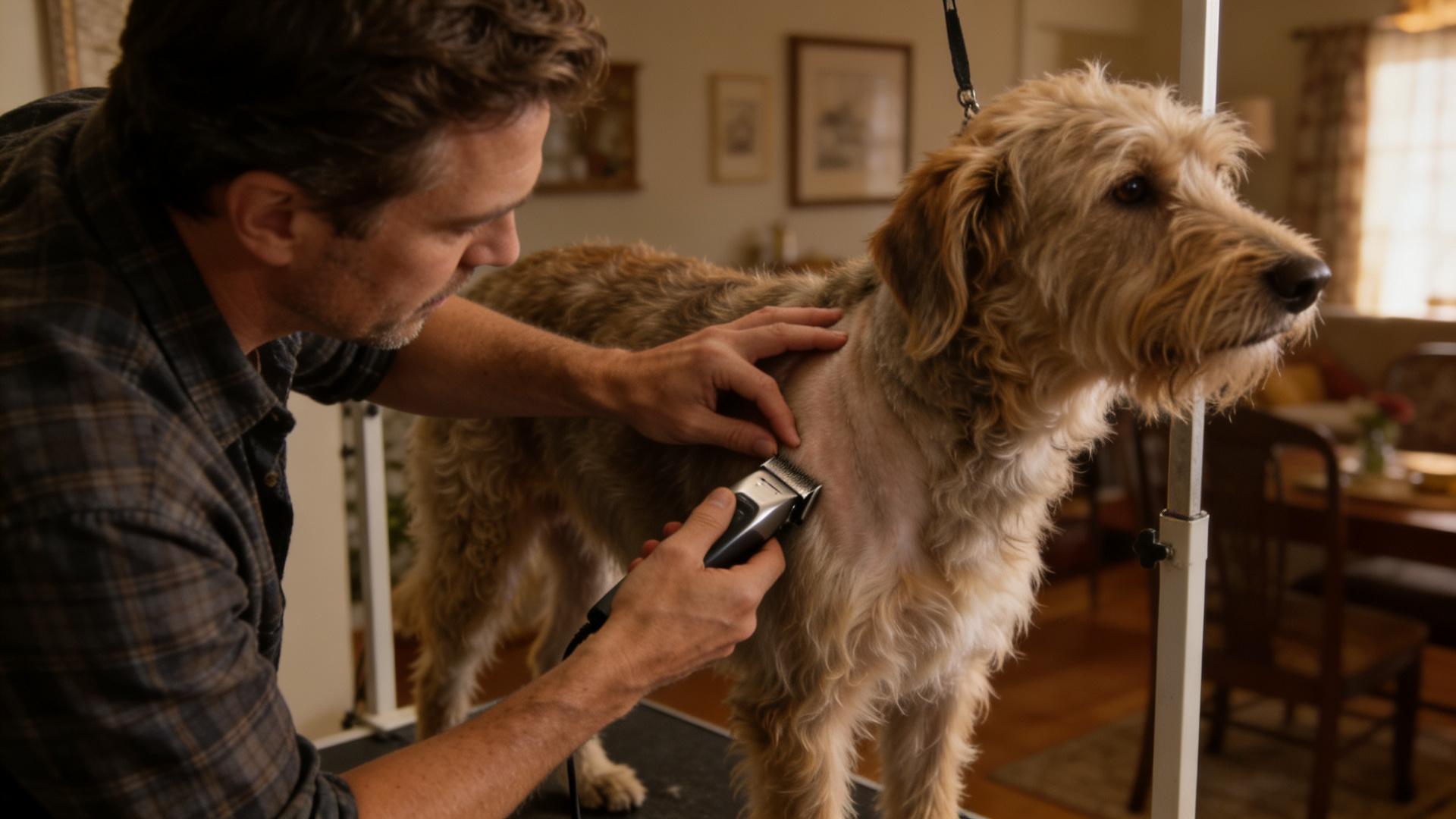 Home grooming safety guidelines: Avoid injuring your dog's skin during trimming.