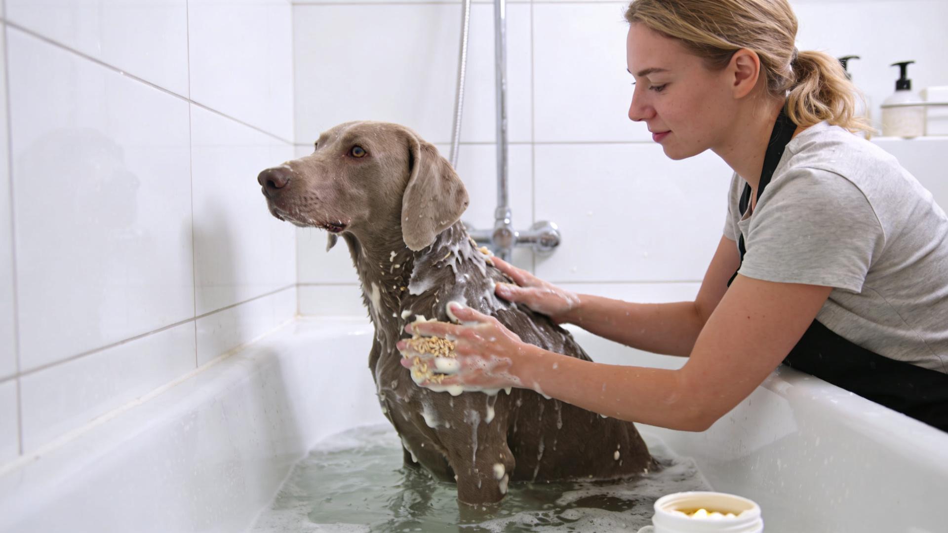 How to perform skin grooming on a short-haired dog: exfoliation and enhancing coat shine