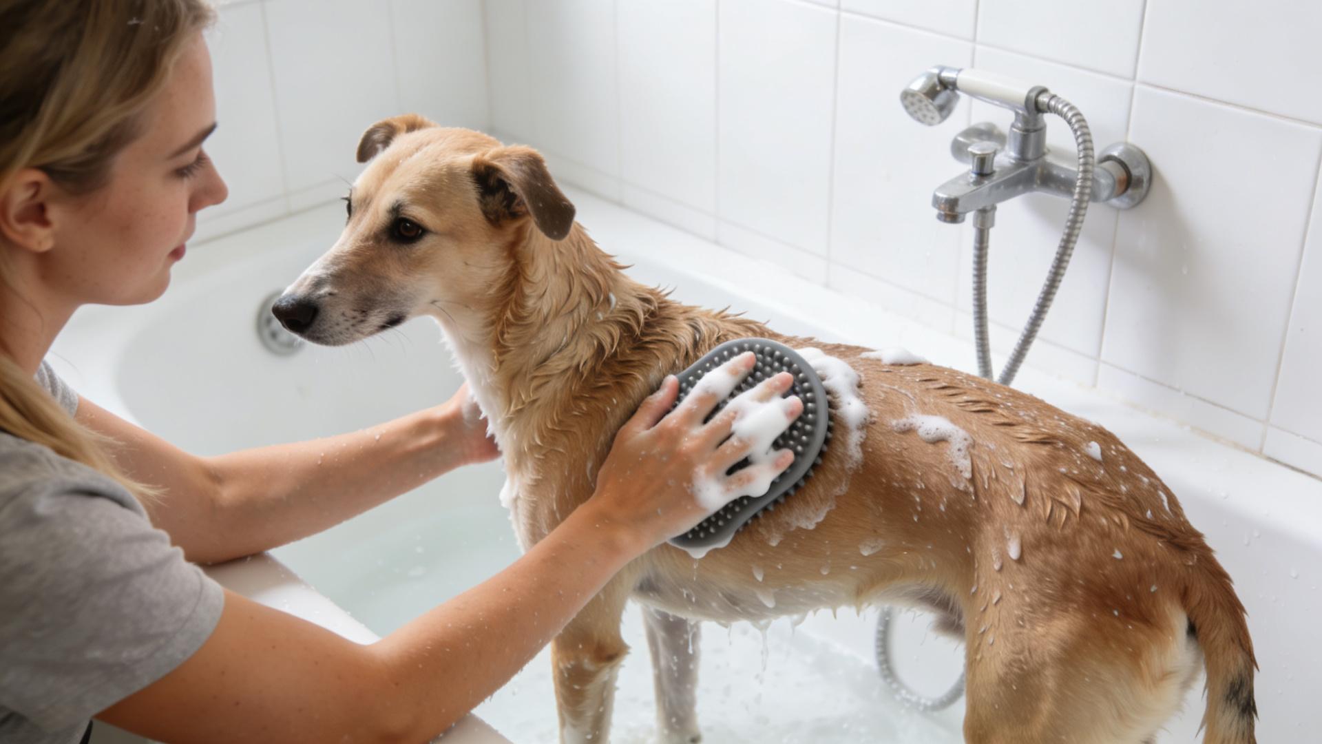 How to perform skin grooming on a short-haired dog: exfoliation and enhancing coat shine