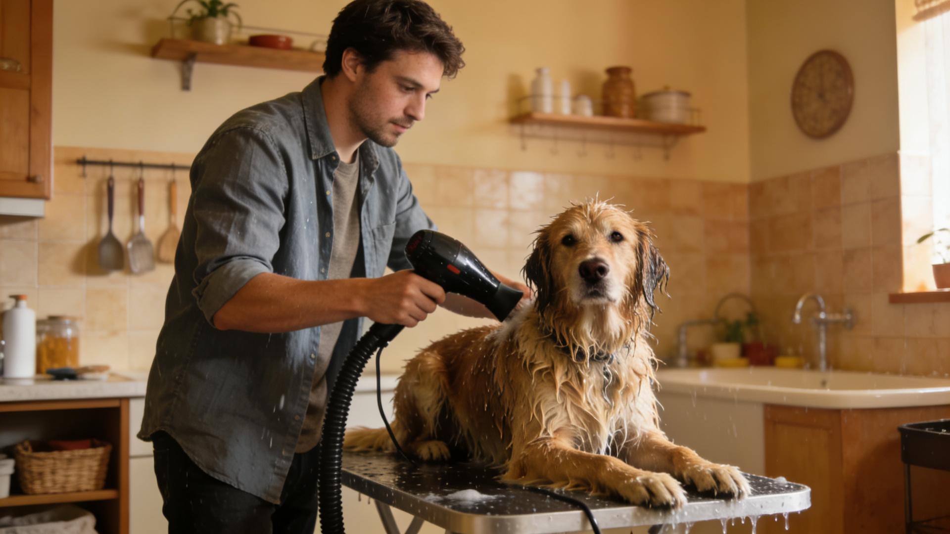 How to quickly dry your dog after a bath: Tips for using a dog dryer and preventing skin diseases