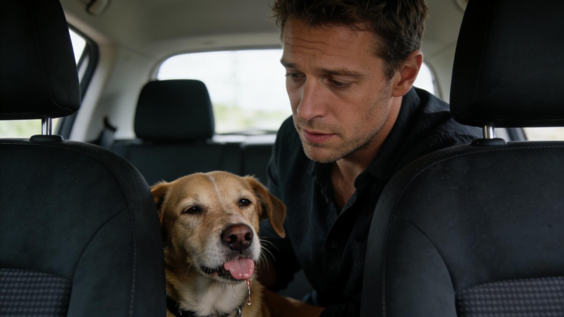 In-car socialization training: a solution to prevent dogs from getting carsick and running around inside the car.