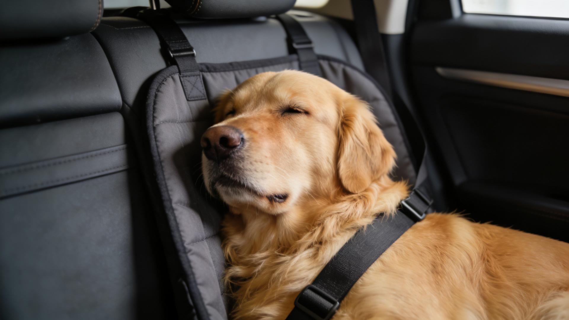 In-car socialization training: a solution to prevent dogs from getting carsick and running around inside the car.