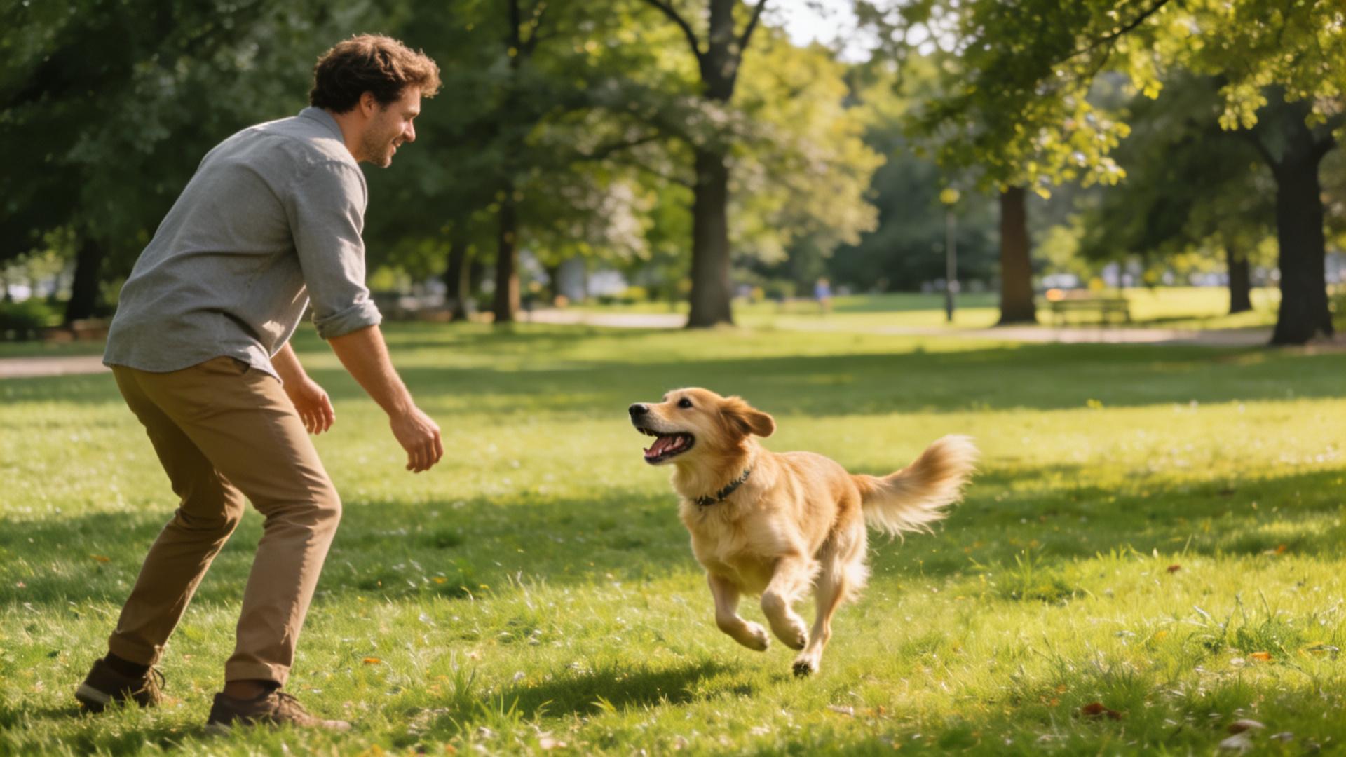 Long-distance recall: Accurately calling back a running dog in the center of the park.