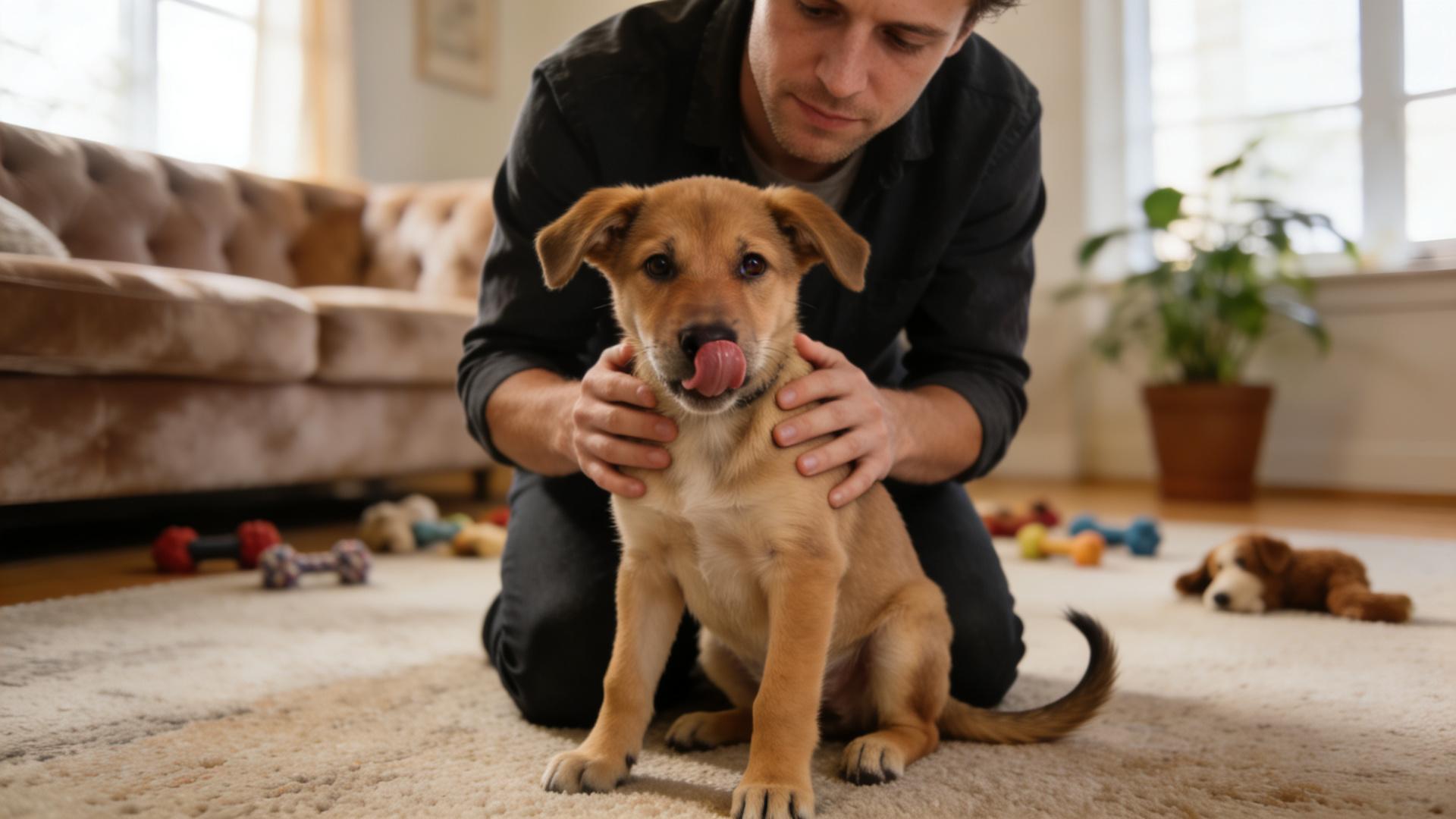 Medical desensitization training: Encourage puppies to cooperate with nail trimming and ear turning.