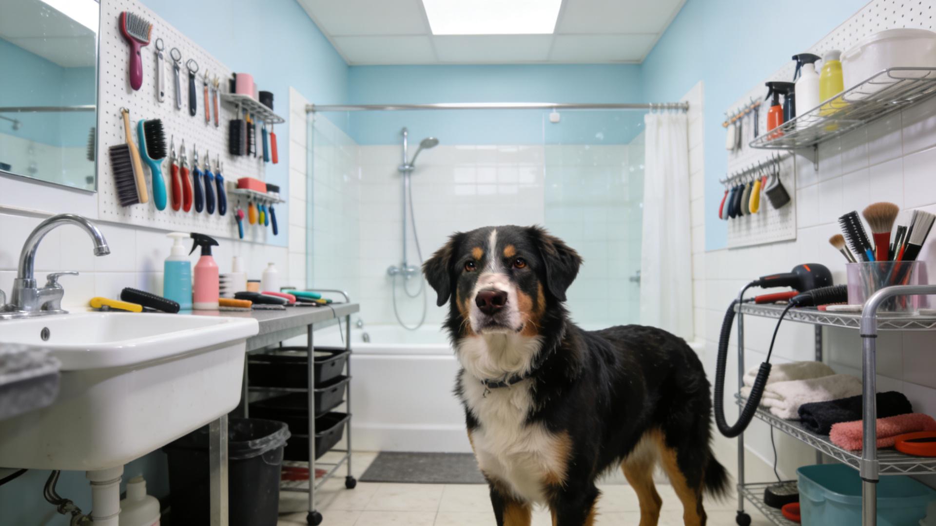 No More Need for Help with Home Bathing: How to Transform Your Bathroom into a Professional Pet Grooming Room