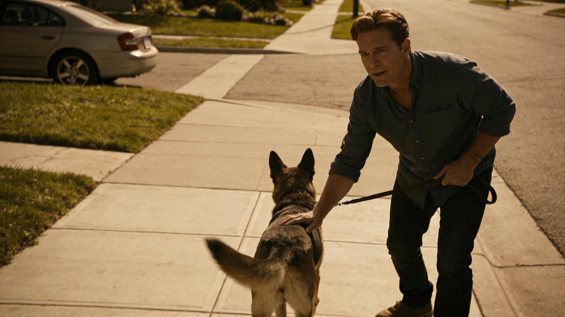 Perfect heel training: Keep your dog always on your left side.