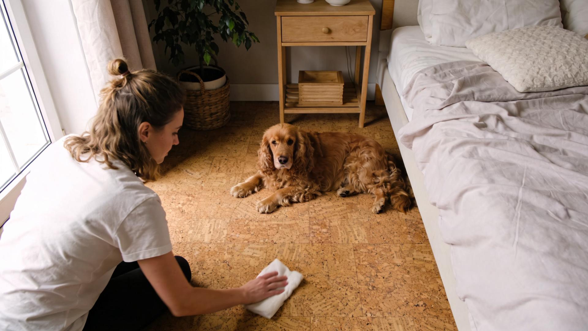 Pet-friendly flooring options: a balance of slip resistance, durability, and easy cleaning.