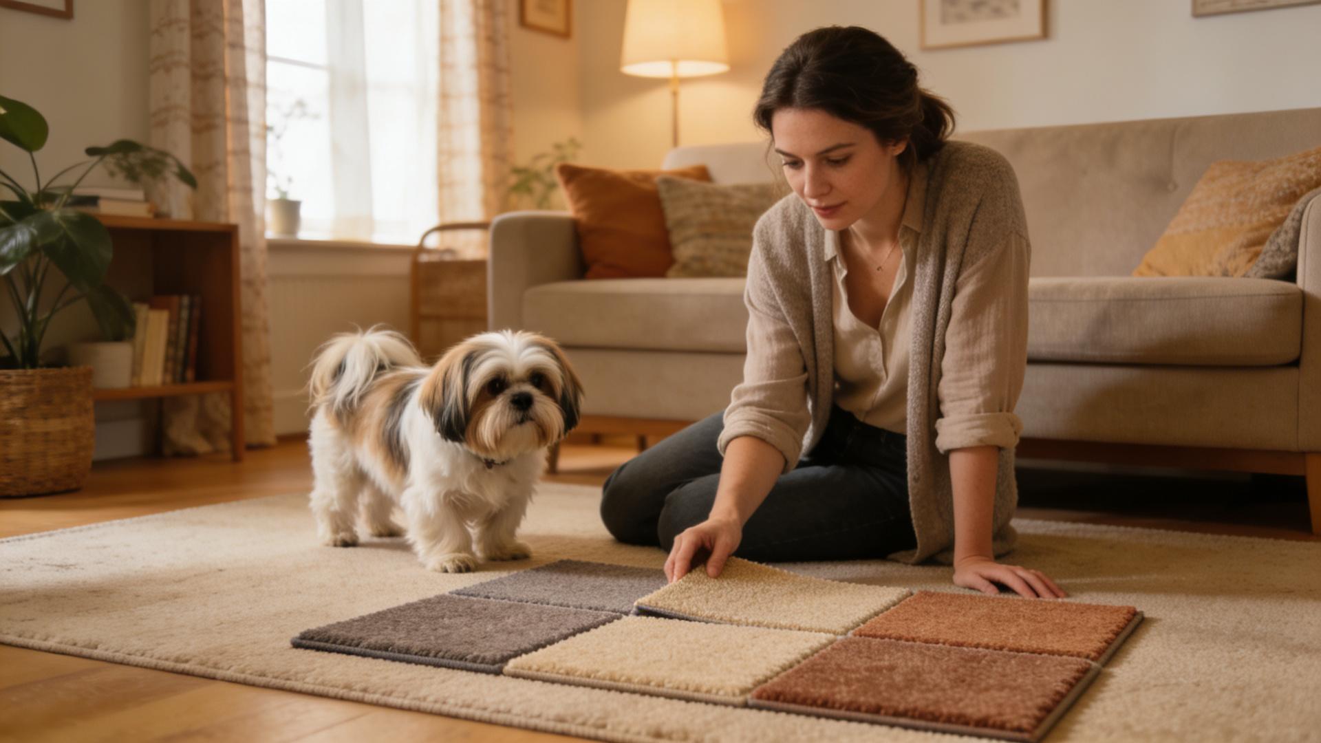Pet-friendly flooring options: a balance of slip resistance, durability, and easy cleaning.