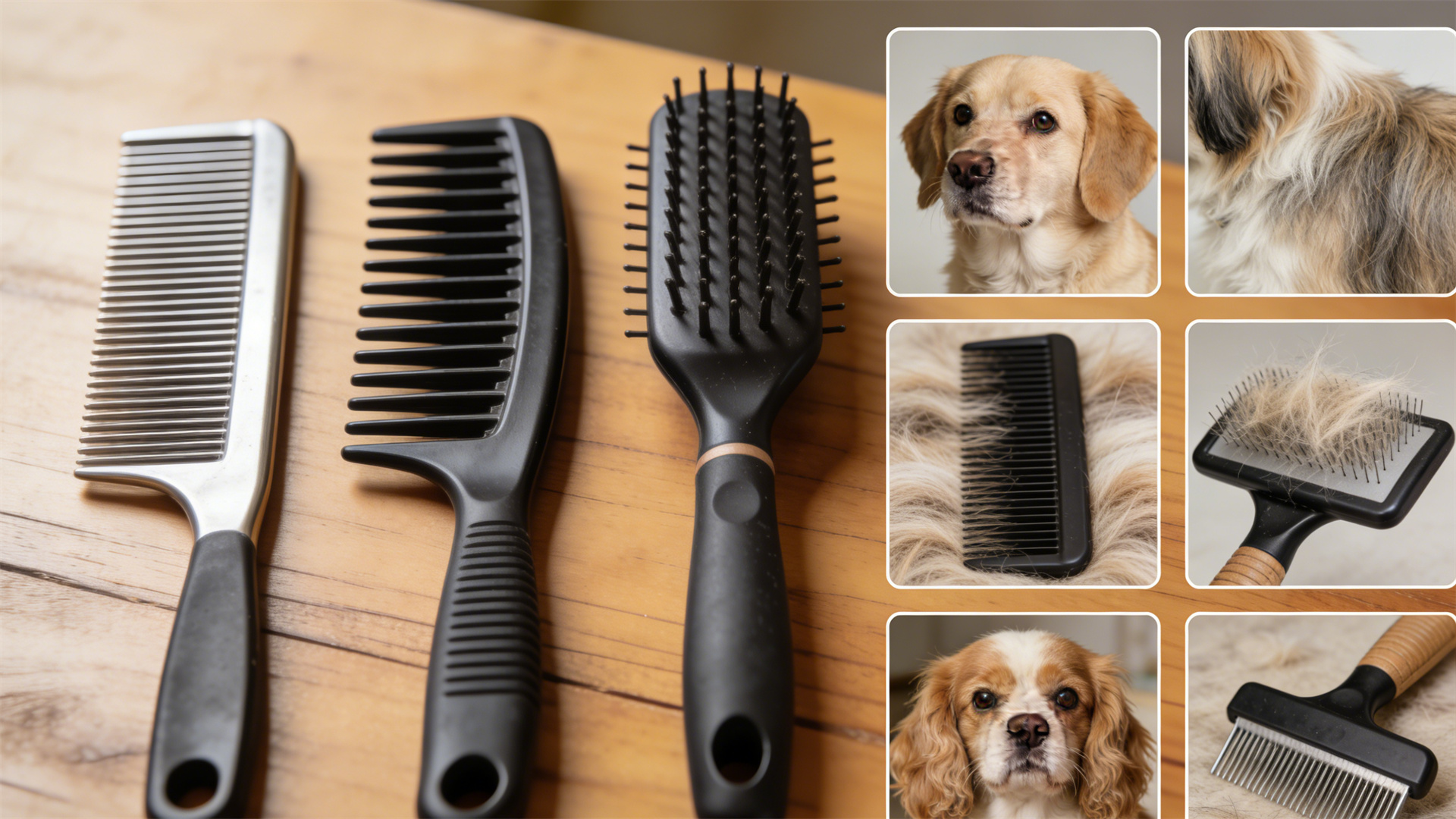 Pin comb vs. wide comb vs. detangling comb: The most suitable comb for different dog breeds' coats