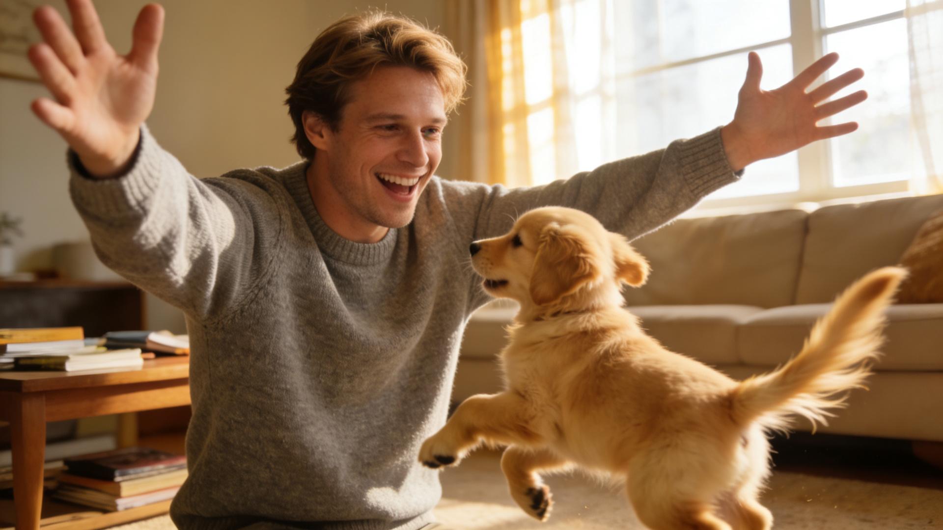 Puppy recall lesson one: Make it run to you no matter what.