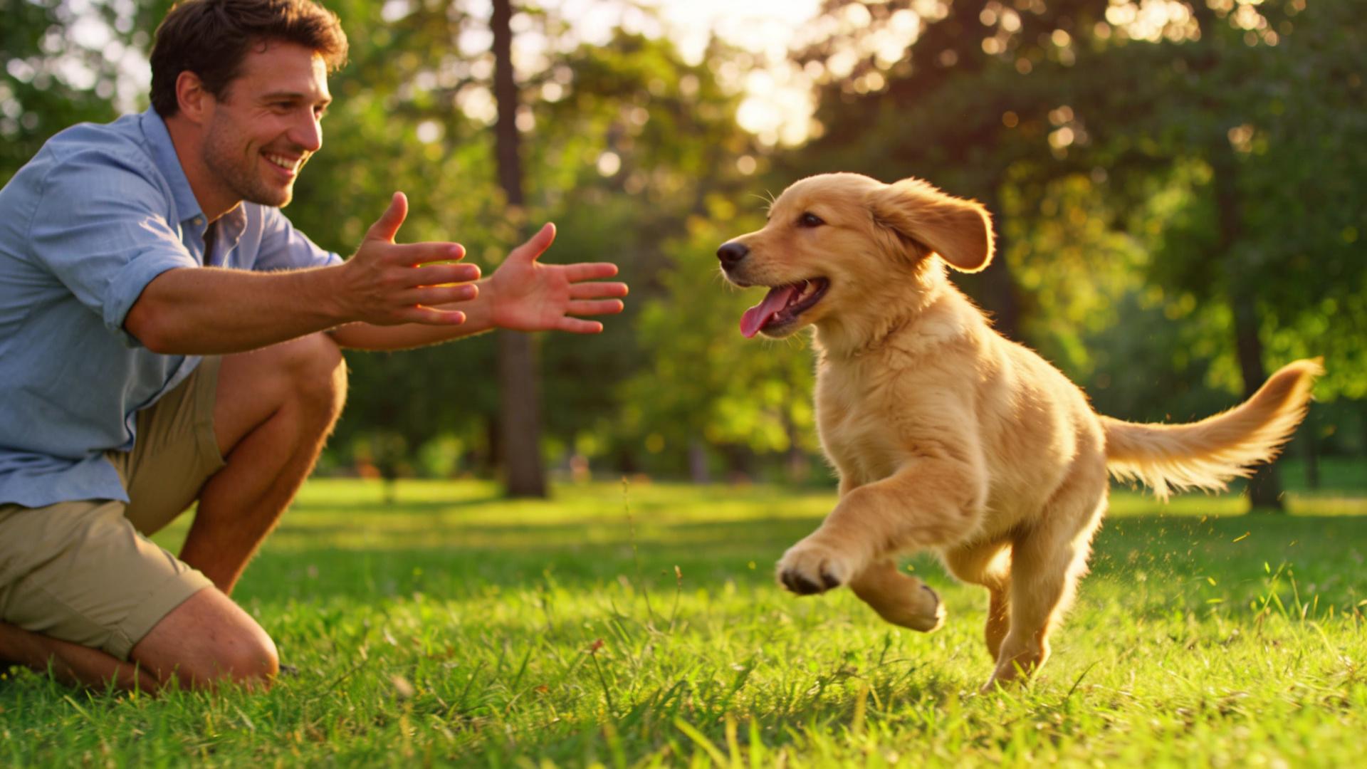 Puppy recall lesson one: Make it run to you no matter what.