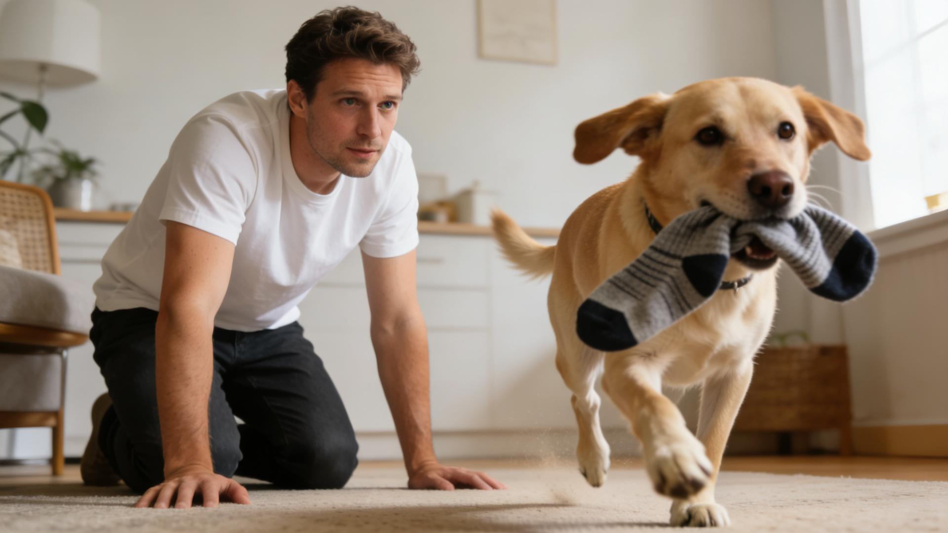 Solving a dog's "fetish": Why does it always steal its owner's socks?