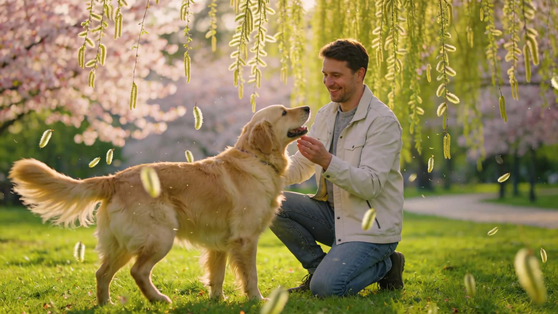 Springtime willow catkin allergy season: Is it okay to put a mask on your dog?