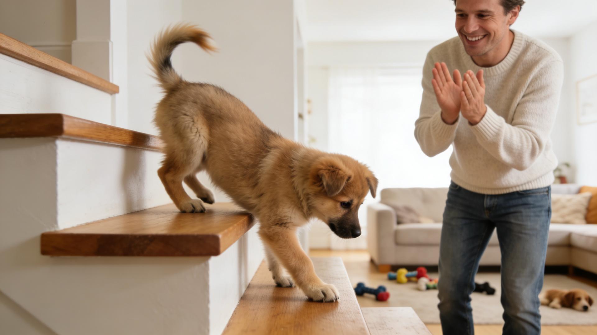 Step and ramp training: Develops puppies' limb coordination