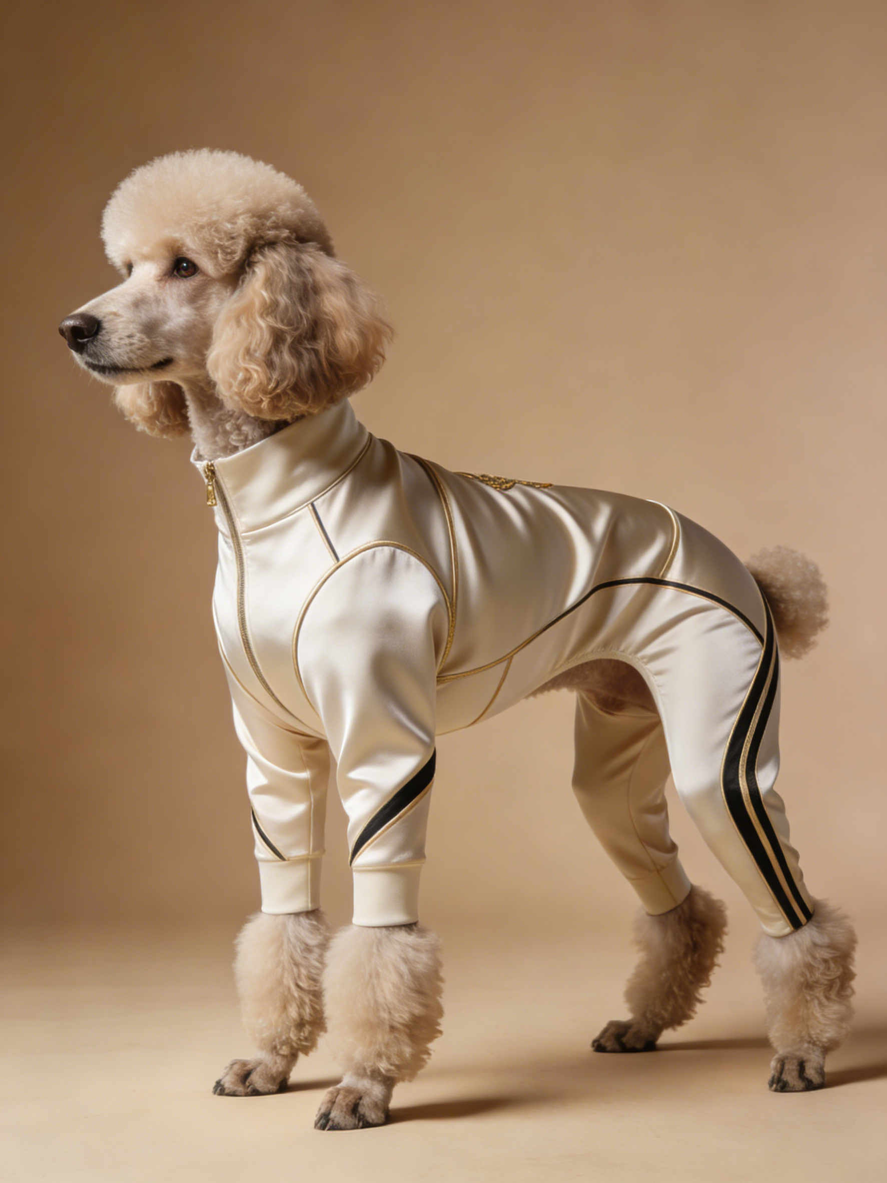 Poodle: European aristocratic sporty streamlined outfit