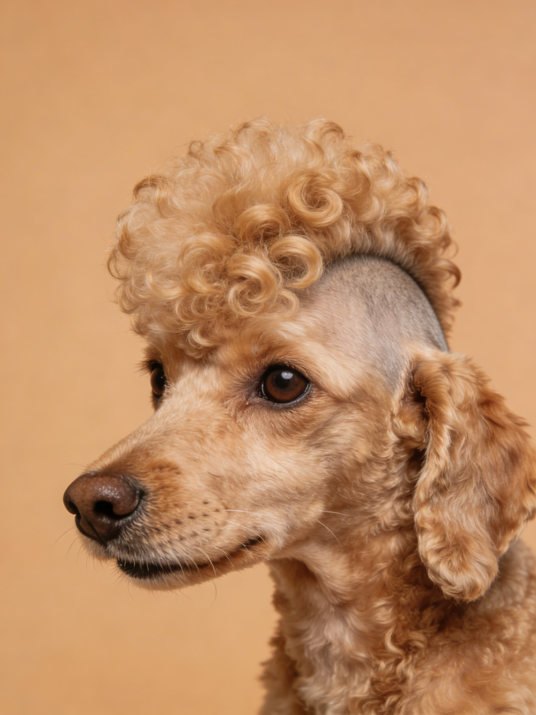 Teddy Dog: Mohawk-style curly top
