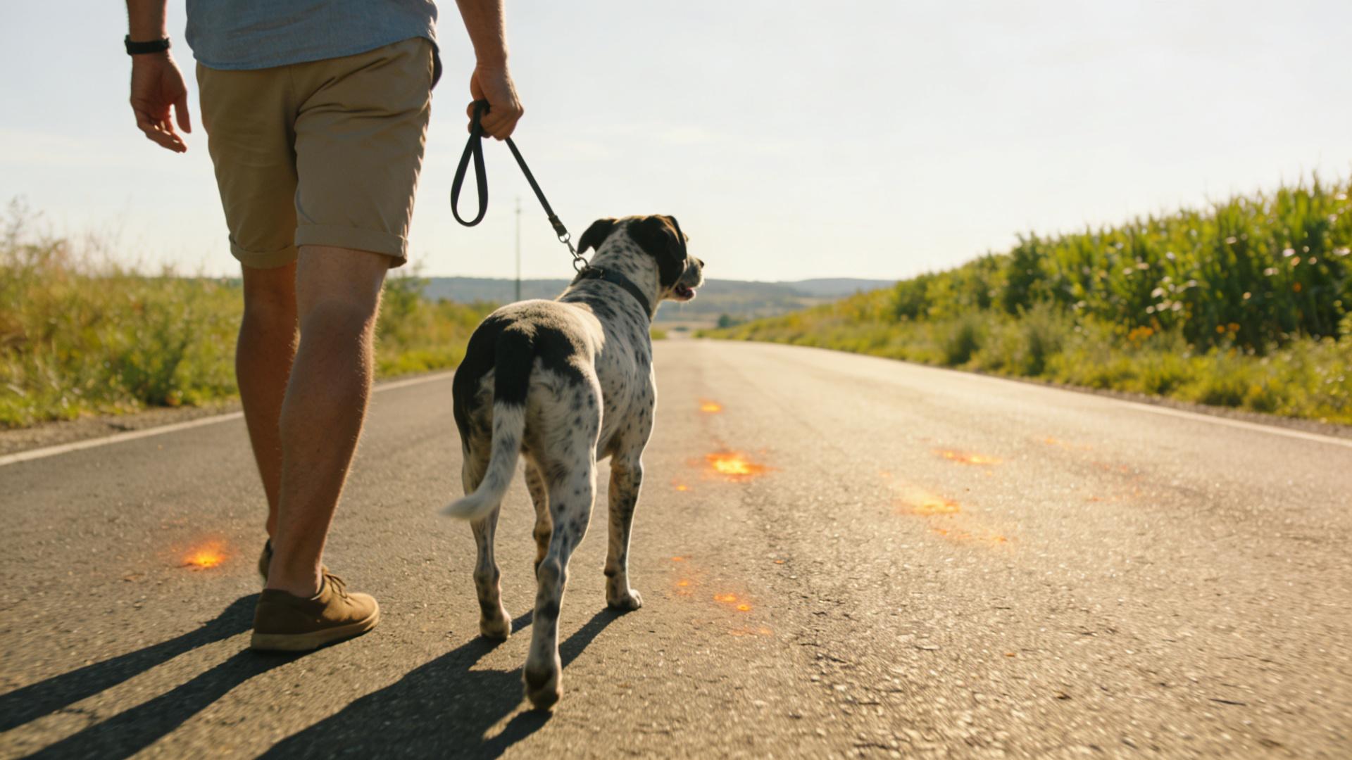 Summer asphalt road burn warning: Is anti-scalding spray for dog paw pads effective?