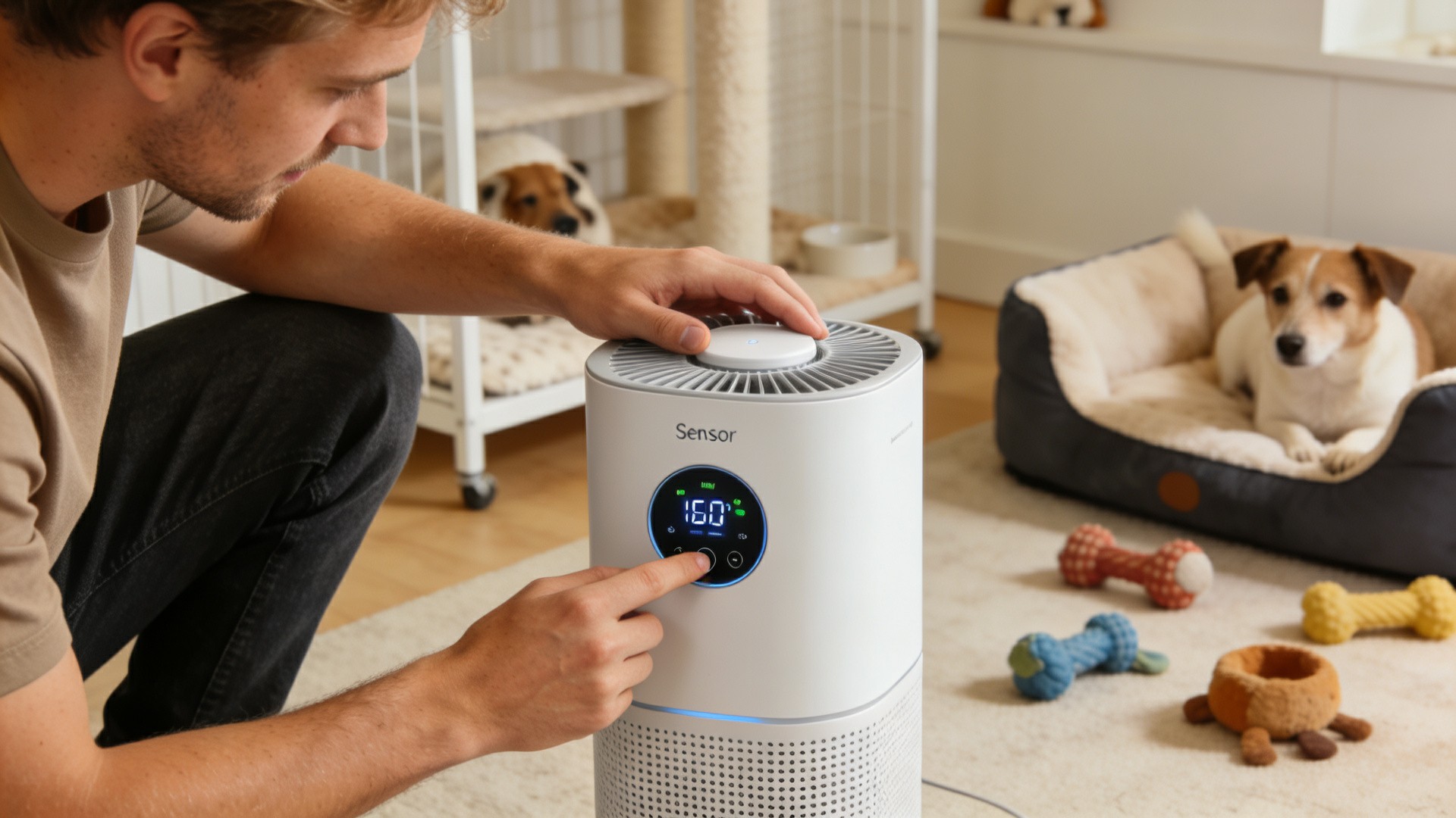 Temperature and humidity monitoring in pet rooms: using smart sensors to prevent respiratory diseases.