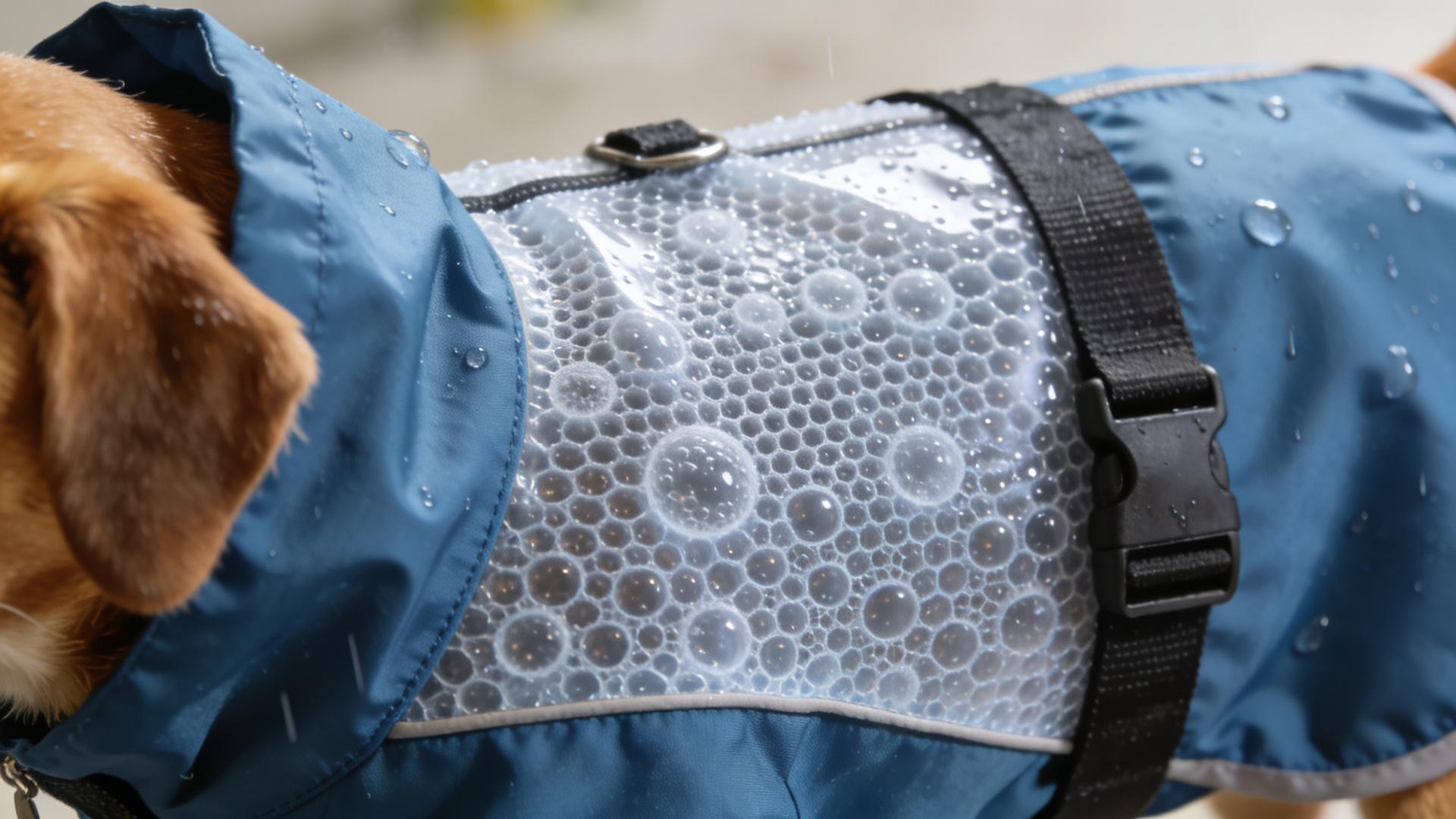 The importance of wearing a raincoat when walking your dog in the rain: Breathability is more important than waterproofness.