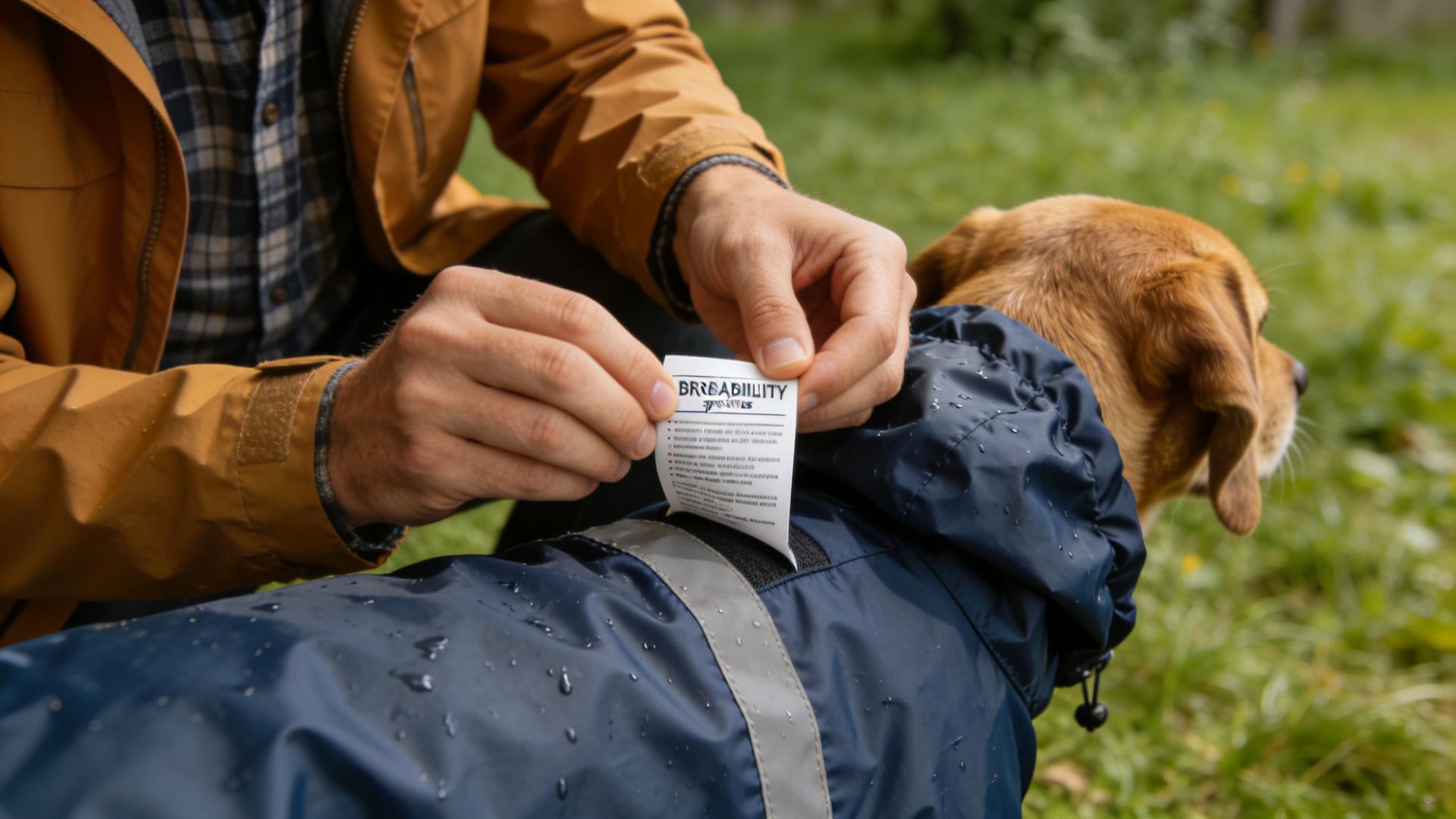 The importance of wearing a raincoat when walking your dog in the rain: Breathability is more important than waterproofness.