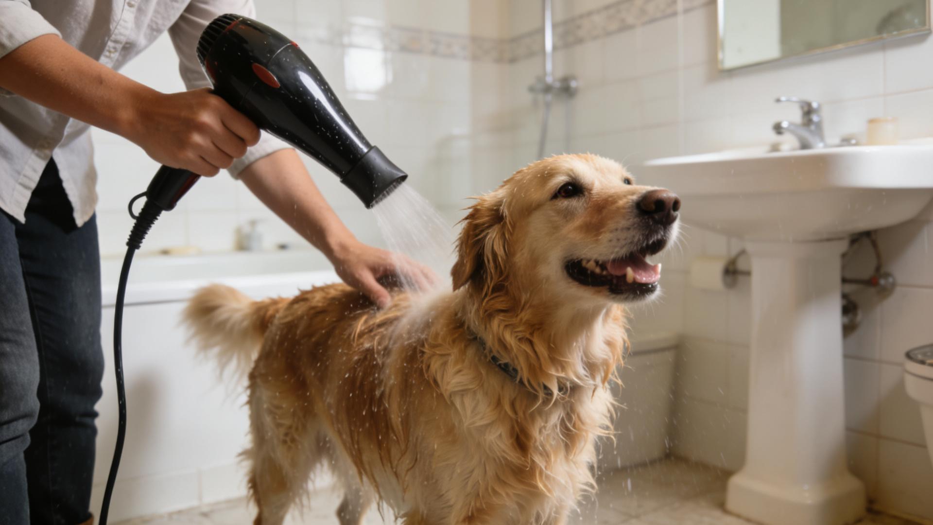 The underlying reason why dogs must be dried after a bath: a breeding ground for eczema and fungal infections.