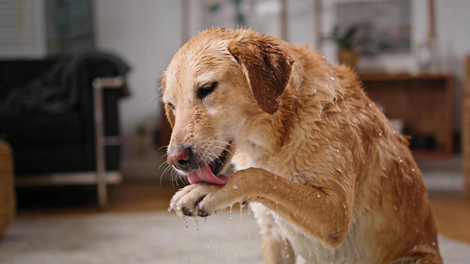 The underlying reason why dogs must be dried after a bath: a breeding ground for eczema and fungal infections.